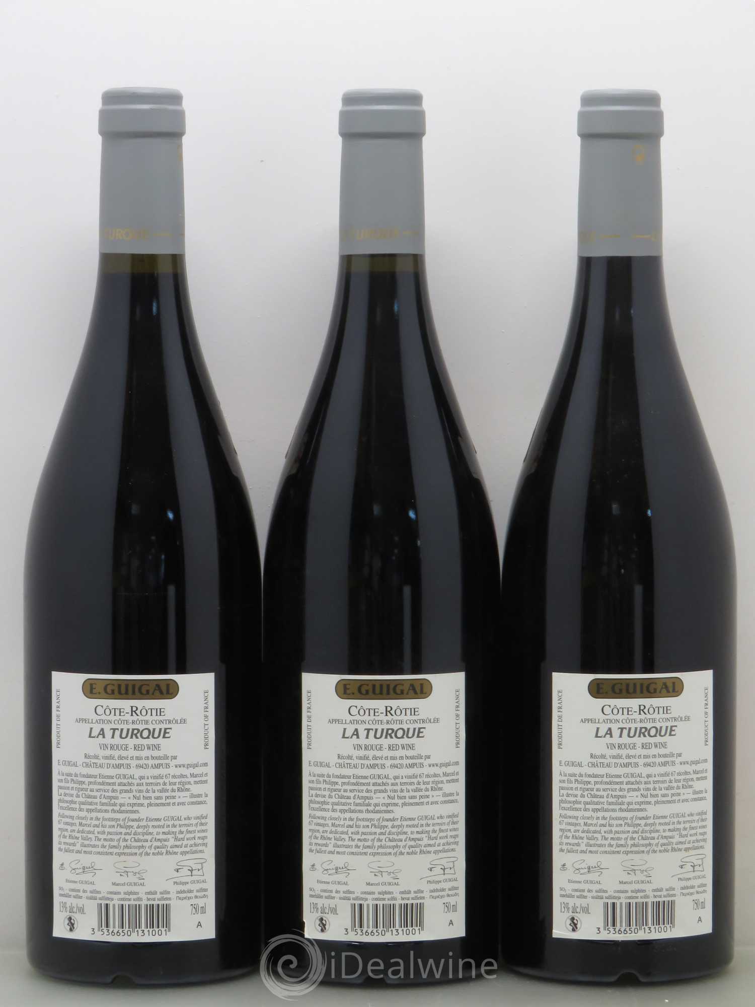 Côte-Rôtie La Turque Guigal 2009 - Lot de 3 bouteilles - 1