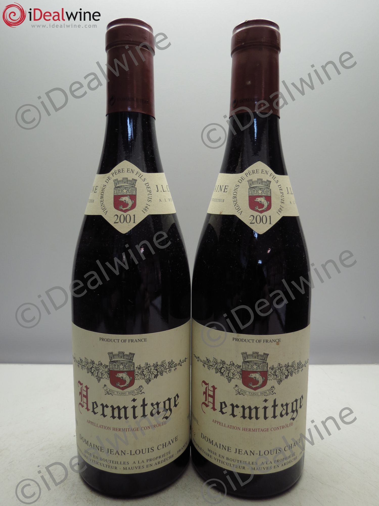 Hermitage Jean-Louis Chave 2001 - Lot de 2 bouteilles - 0