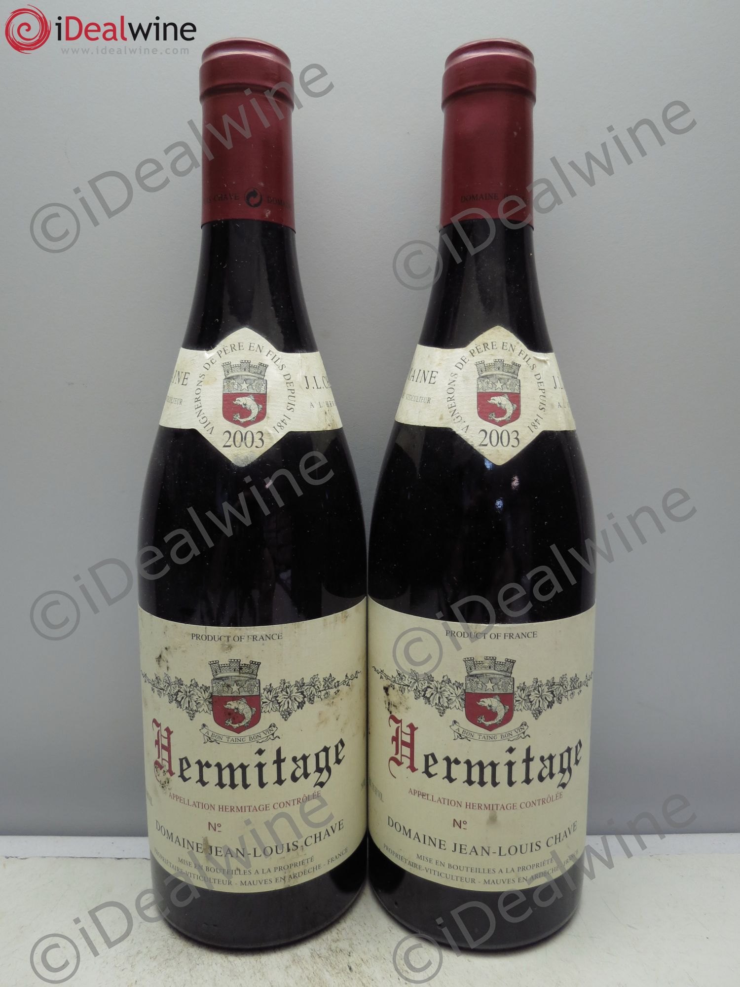 Hermitage Jean-Louis Chave 2003 - Lot de 2 bouteilles - 0