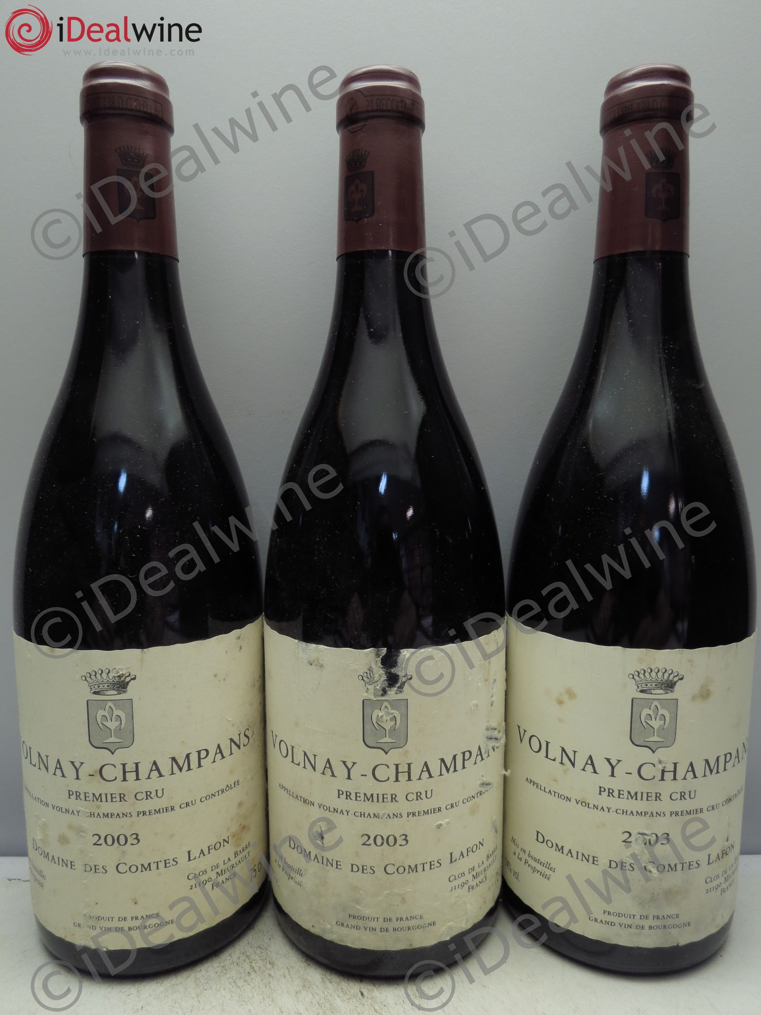 Volnay 1er Cru Champans Comtes Lafon (Domaine des) 2003 - Lot de 3 bouteilles - 0