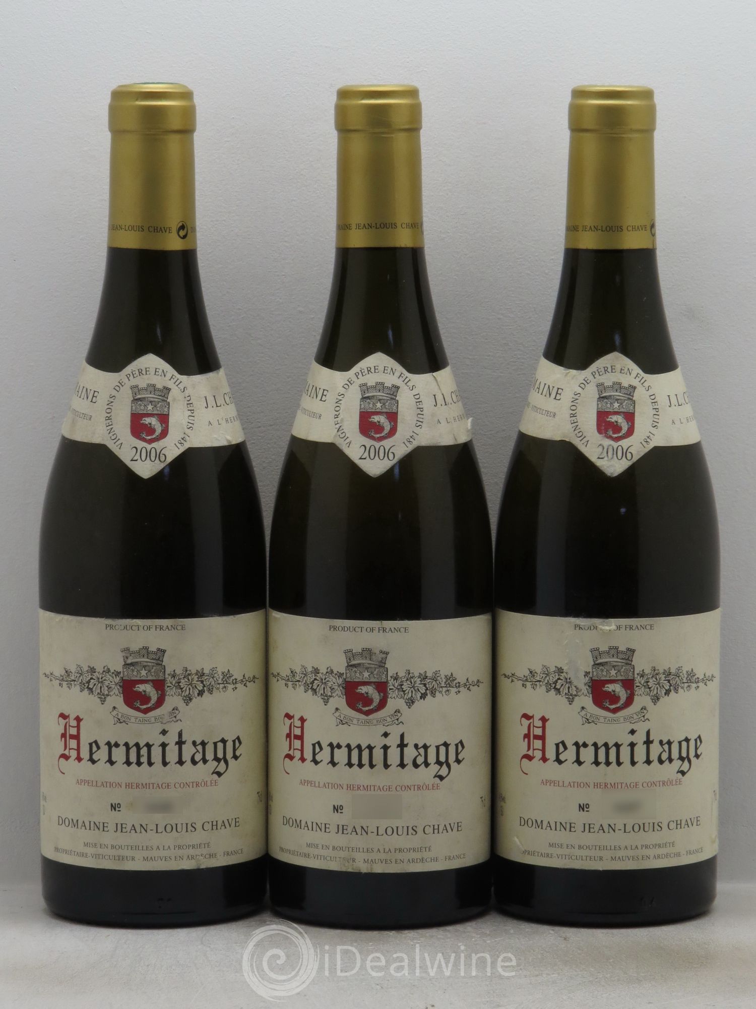 Hermitage Jean-Louis Chave 2006 - Lot de 3 bouteilles - 0
