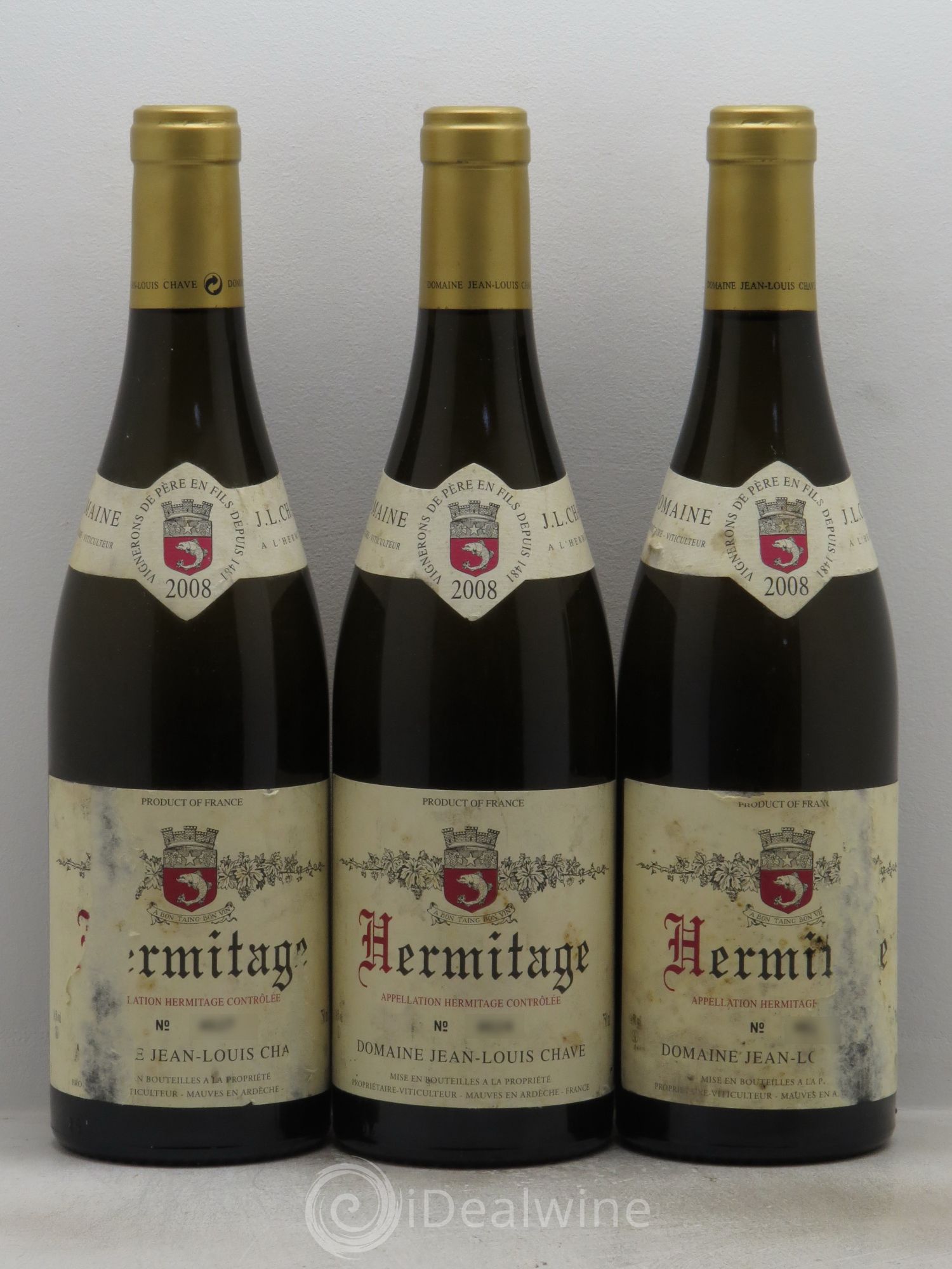 Hermitage Jean-Louis Chave 2008 - Lot de 3 bouteilles - 0