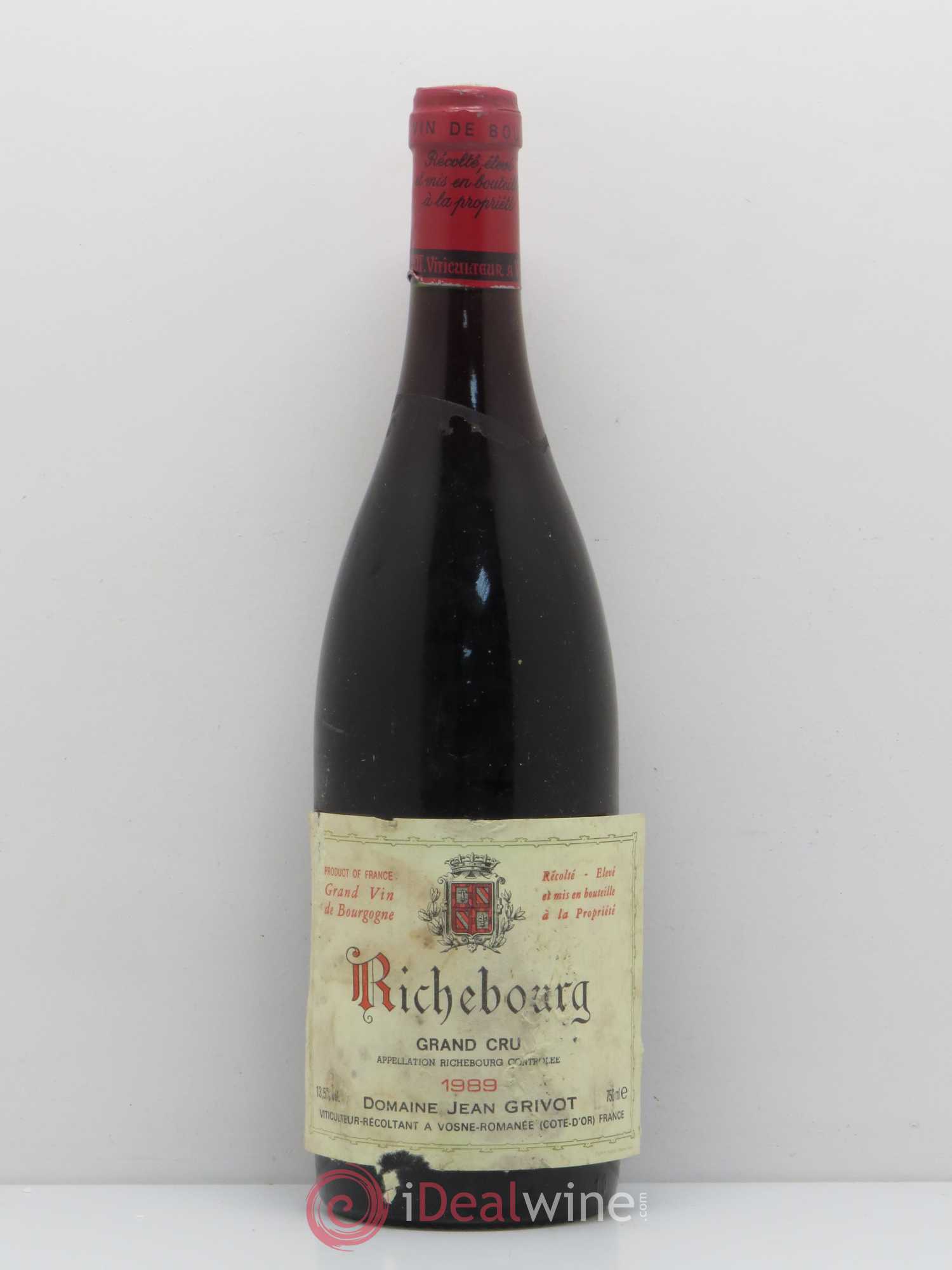 Richebourg Grand Cru Jean Grivot 1989 - Lot de 1 bouteille - 0