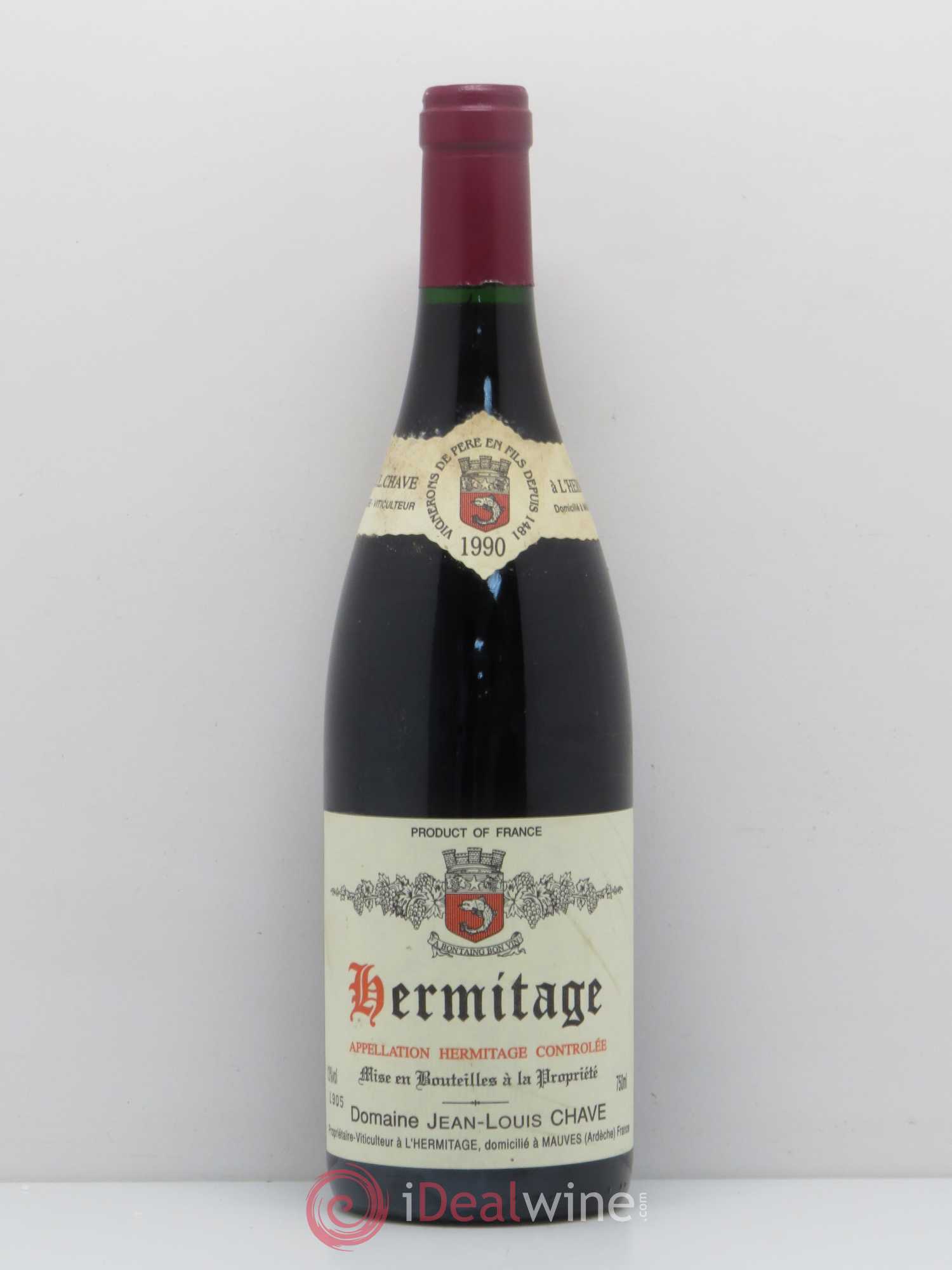 Hermitage Jean-Louis Chave 1990 - Lot de 1 bouteille - 0