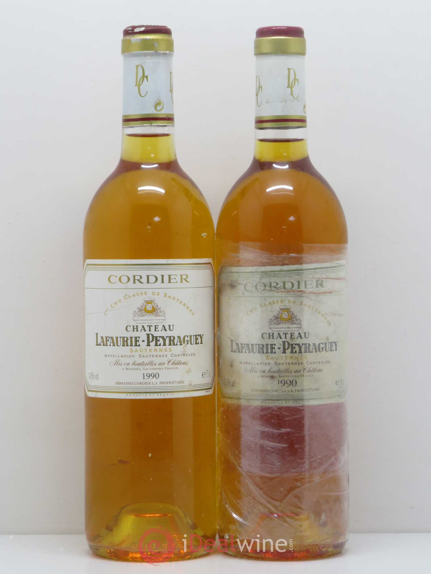 Château Lafaurie-Peyraguey 1er Grand Cru Classé 1990 - Lotto di 2 bottiglie - 0