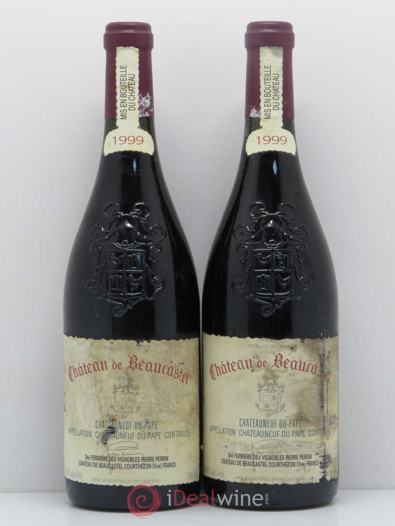 Châteauneuf-du-Pape Château de Beaucastel Famille Perrin 1999 - Lot de 2 bouteilles - 0