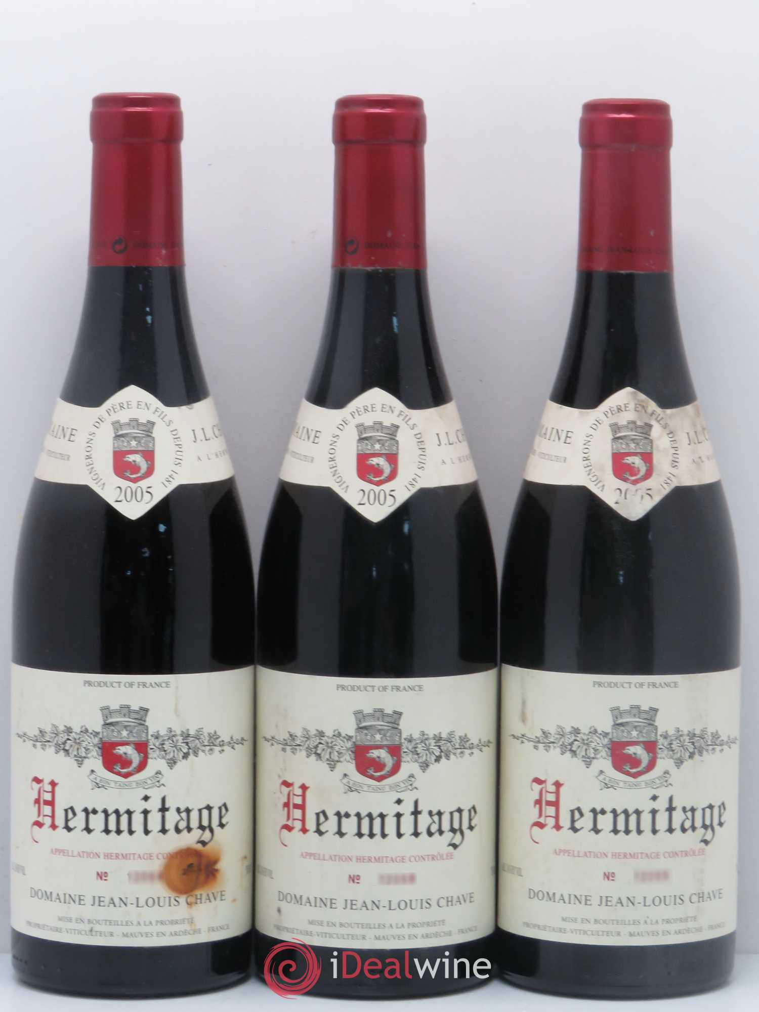 Hermitage Jean-Louis Chave 2005 - Lot de 3 bouteilles - 0
