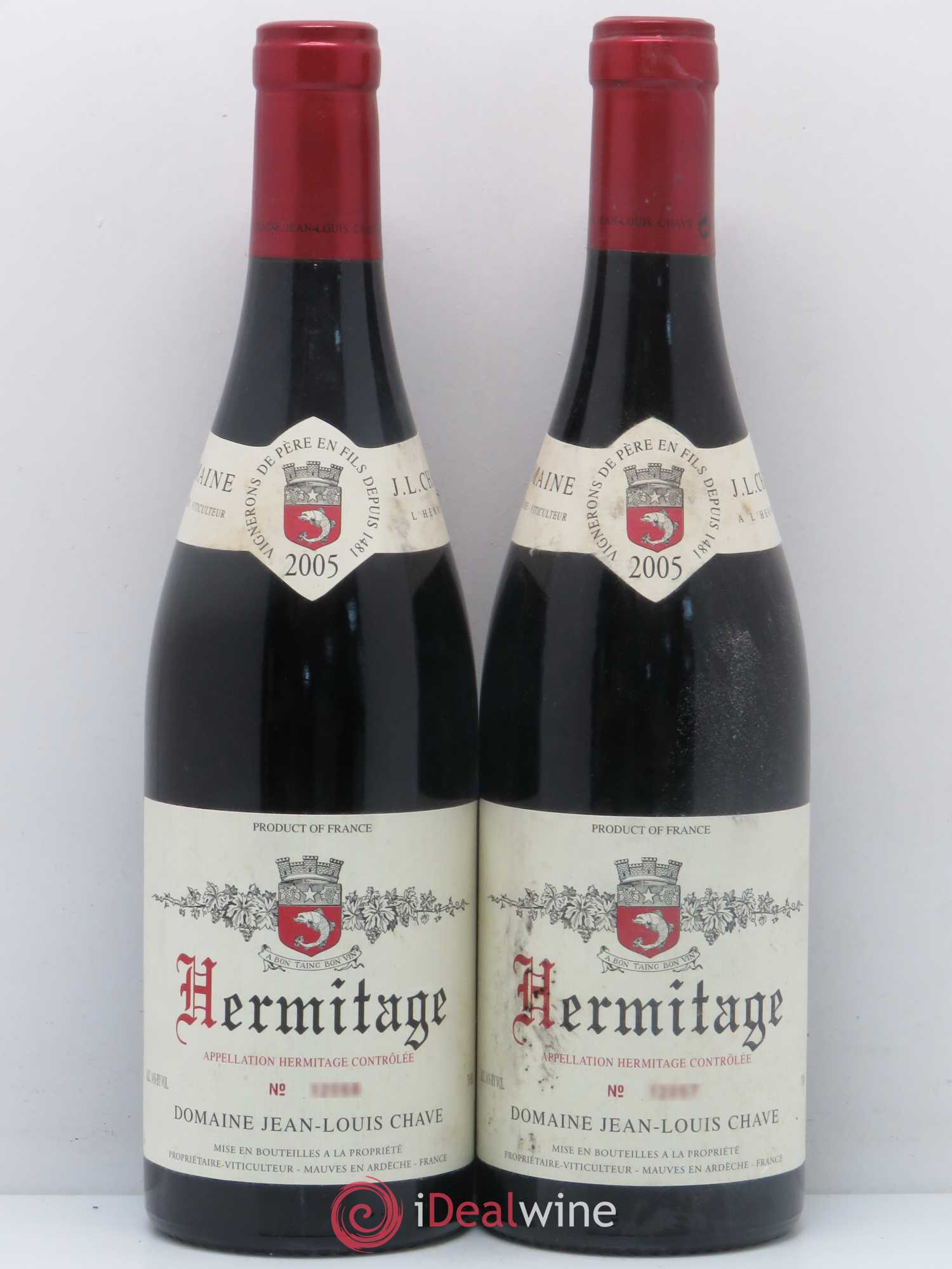 Hermitage Jean-Louis Chave 2005 - Lot de 2 bouteilles - 0