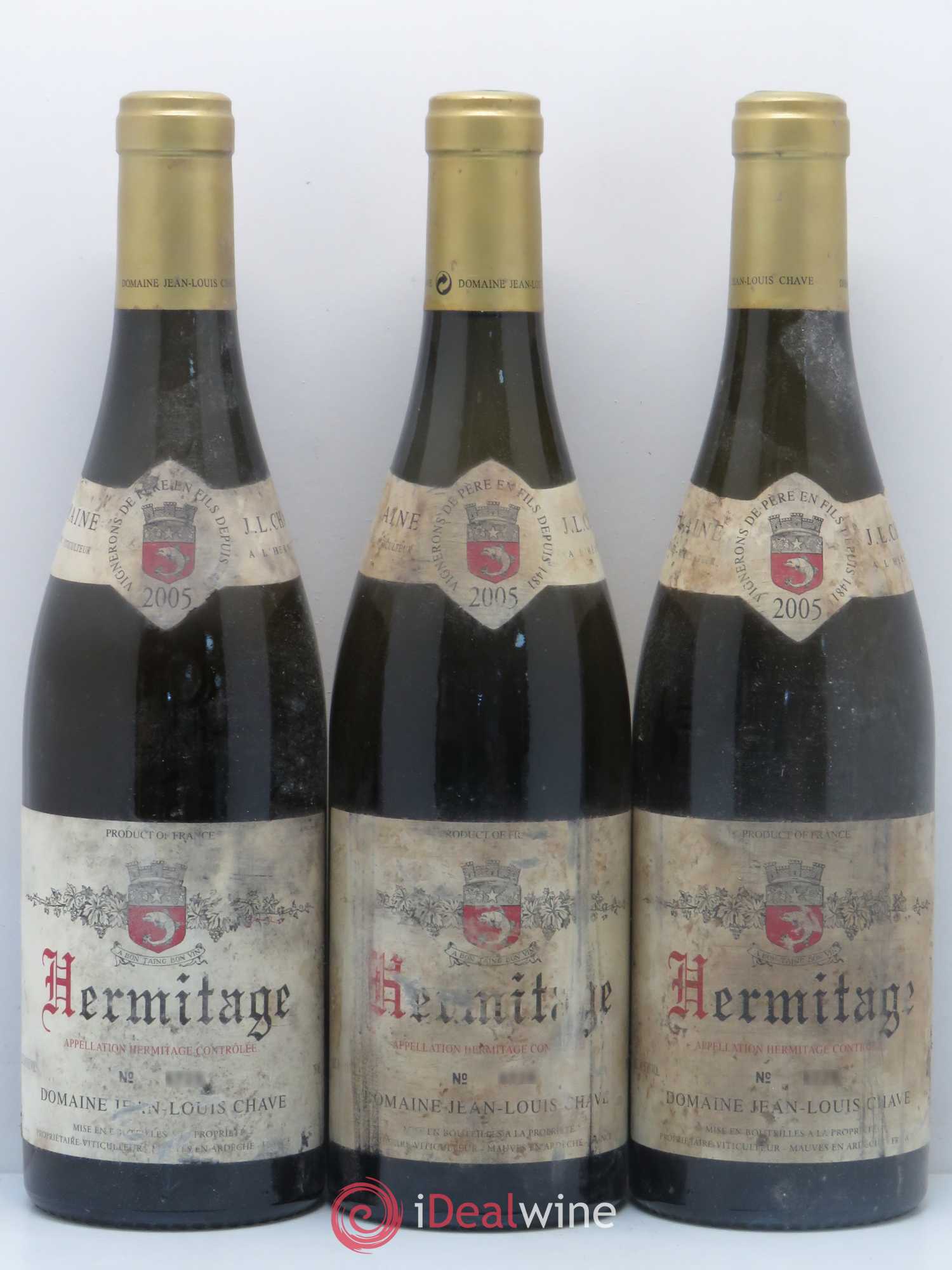 Hermitage Jean-Louis Chave 2005 - Lot de 3 bouteilles - 0