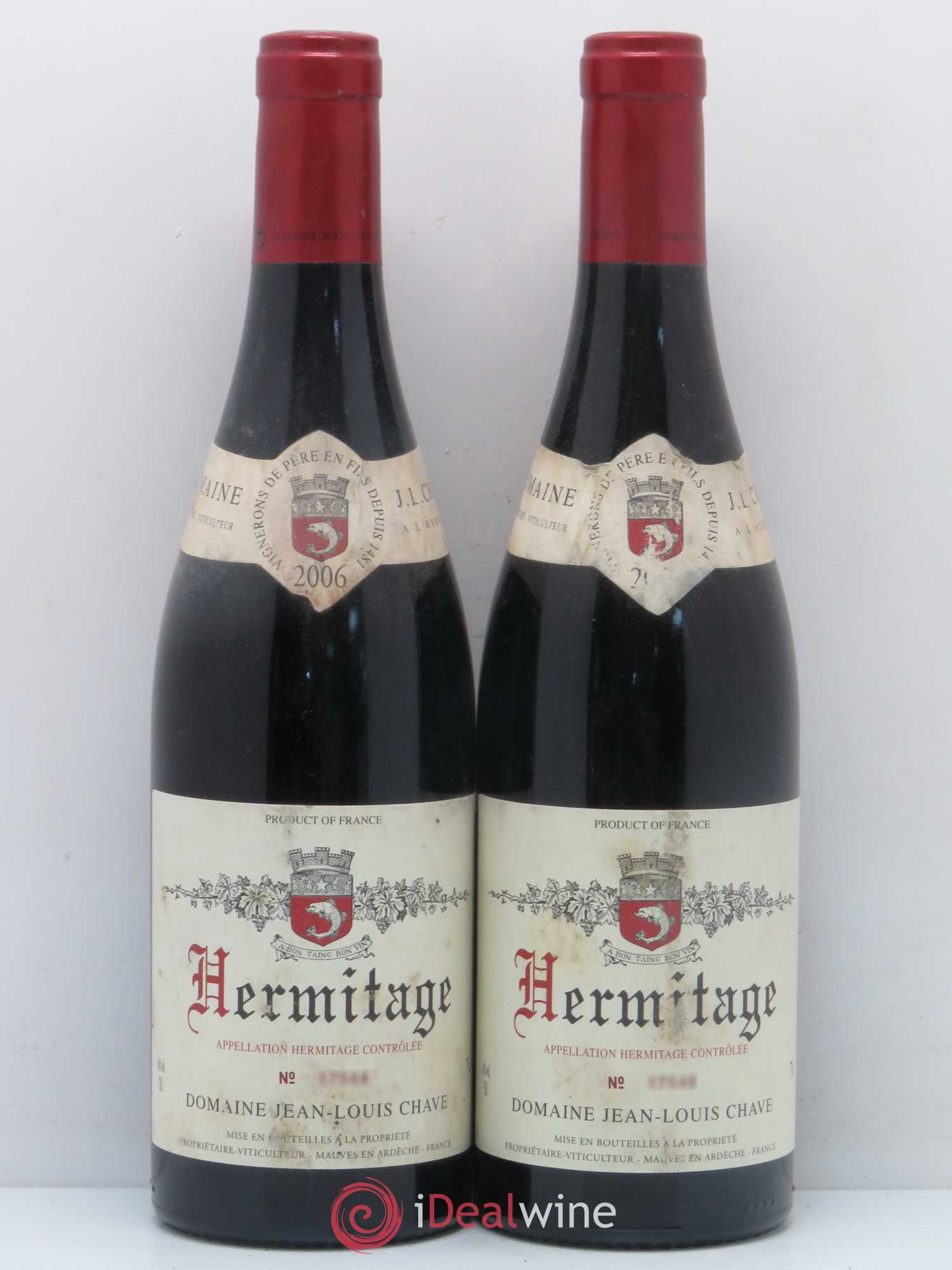 Hermitage Jean-Louis Chave 2006 - Lot de 2 bouteilles - 0
