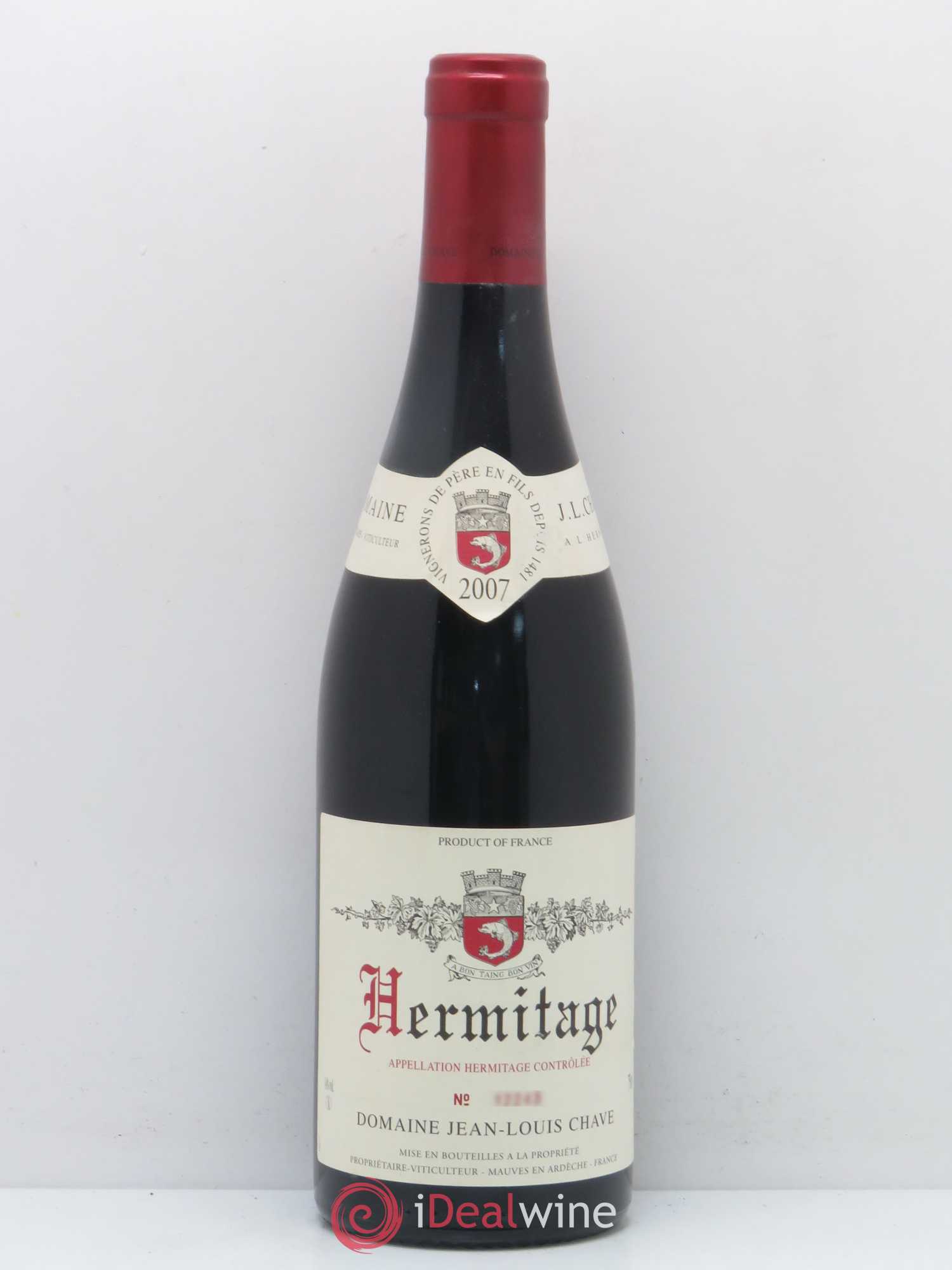 Hermitage Jean-Louis Chave 2007 - Lot de 1 bouteille - 0