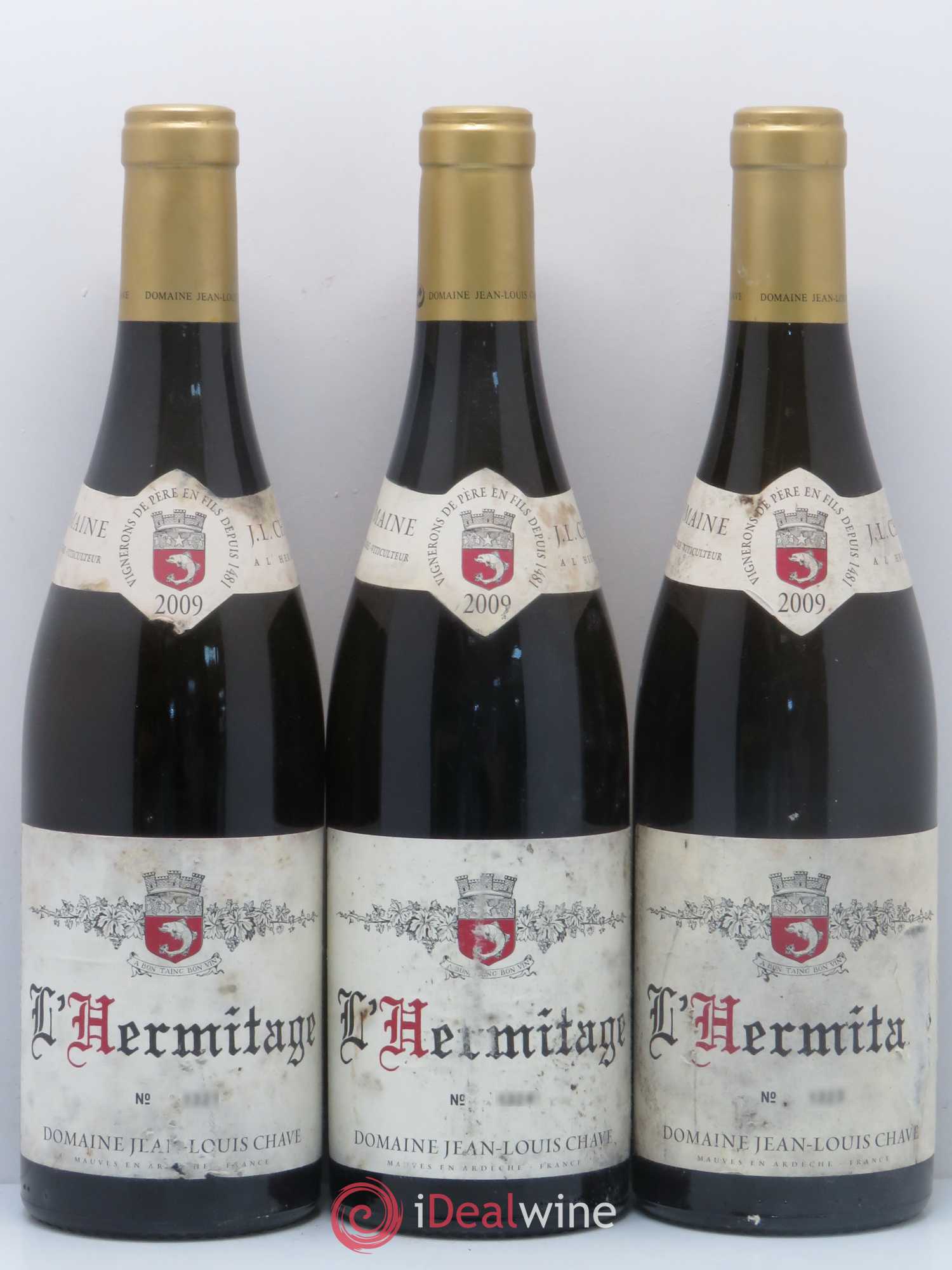 Hermitage Jean-Louis Chave 2009 - Lot de 3 bouteilles - 0