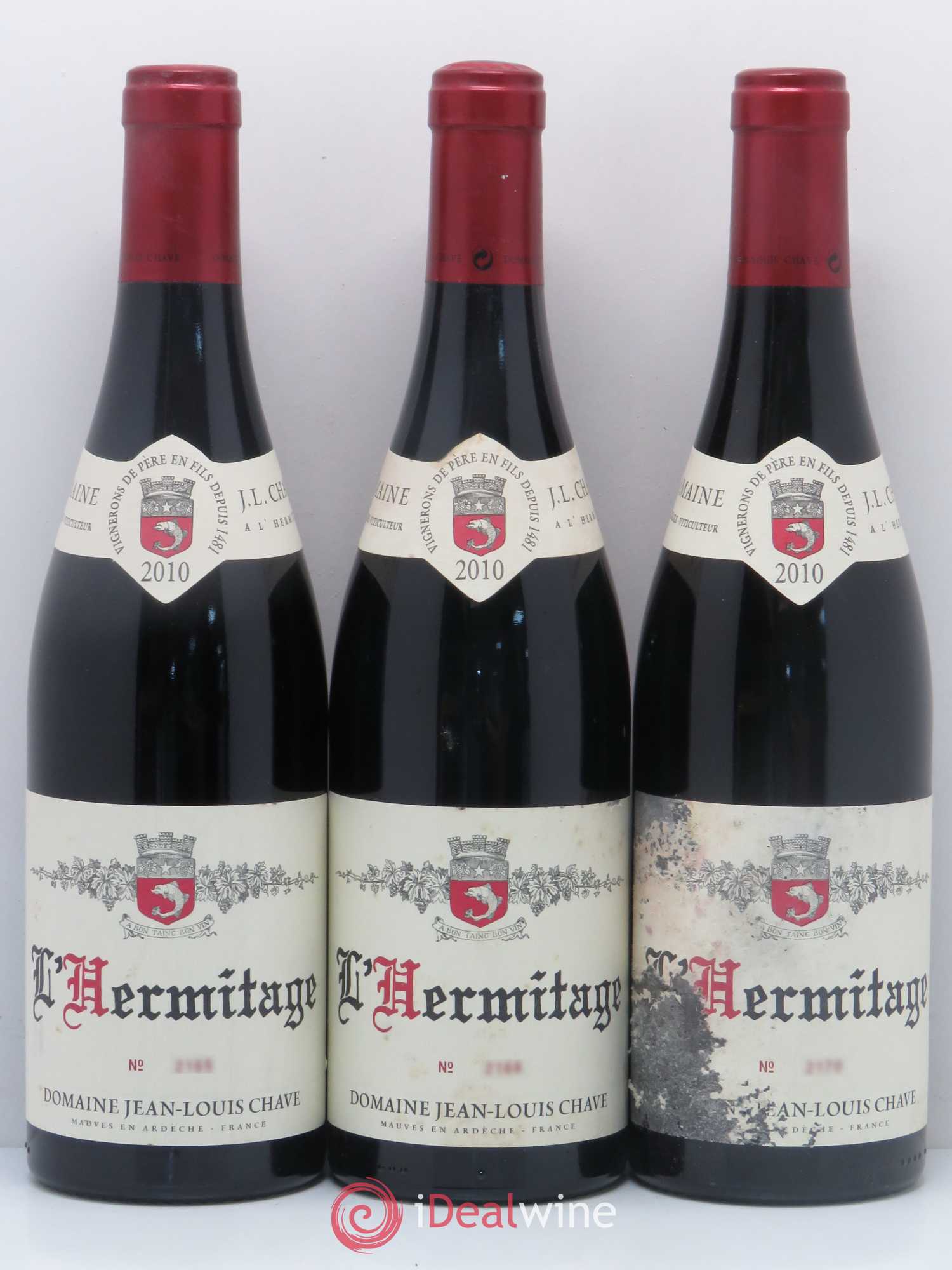 Hermitage Jean-Louis Chave 2010 - Lot de 3 bouteilles - 0
