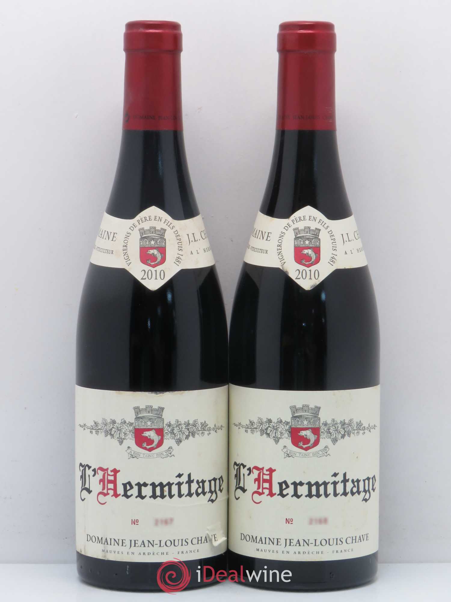 Hermitage Jean-Louis Chave 2010 - Lot de 2 bouteilles - 0