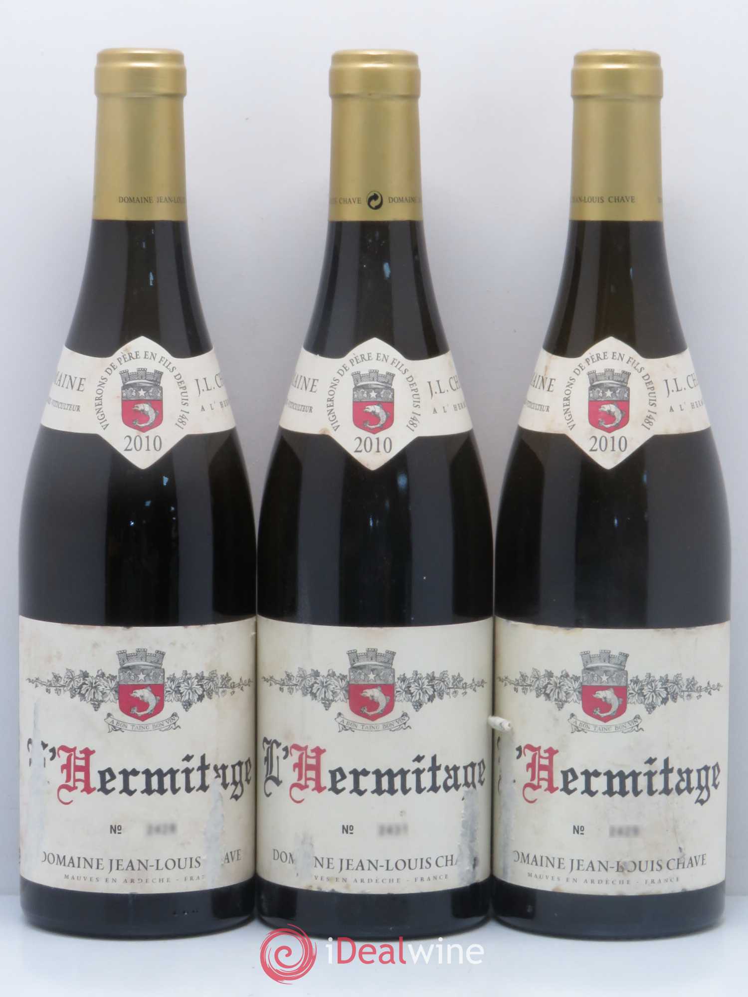 Hermitage Jean-Louis Chave 2010 - Lot de 3 bouteilles - 0