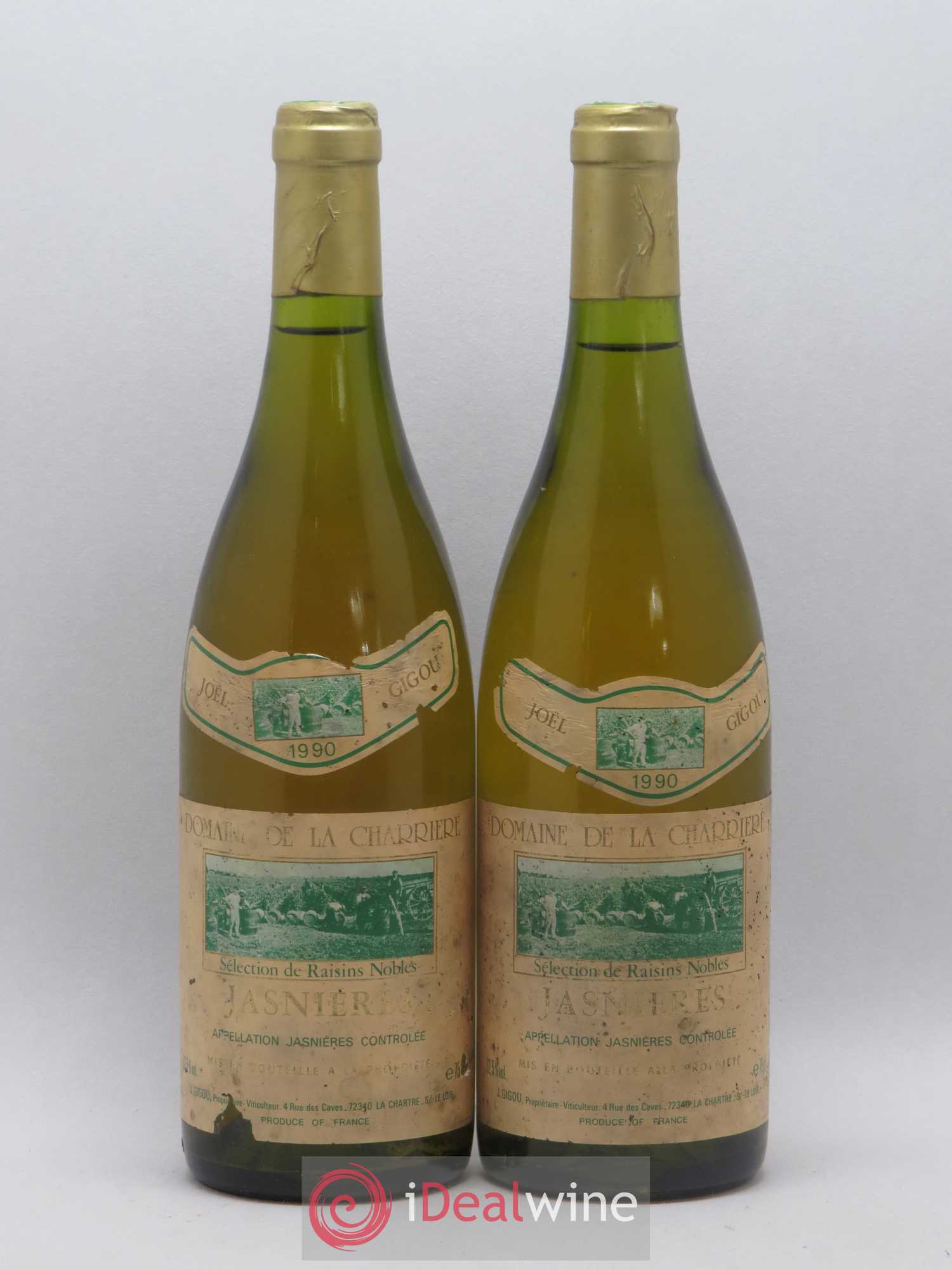 Jasnières Raisins nobles Domaine de la Charriere Gigou 1990 - Posten von 2 Flaschen - 0