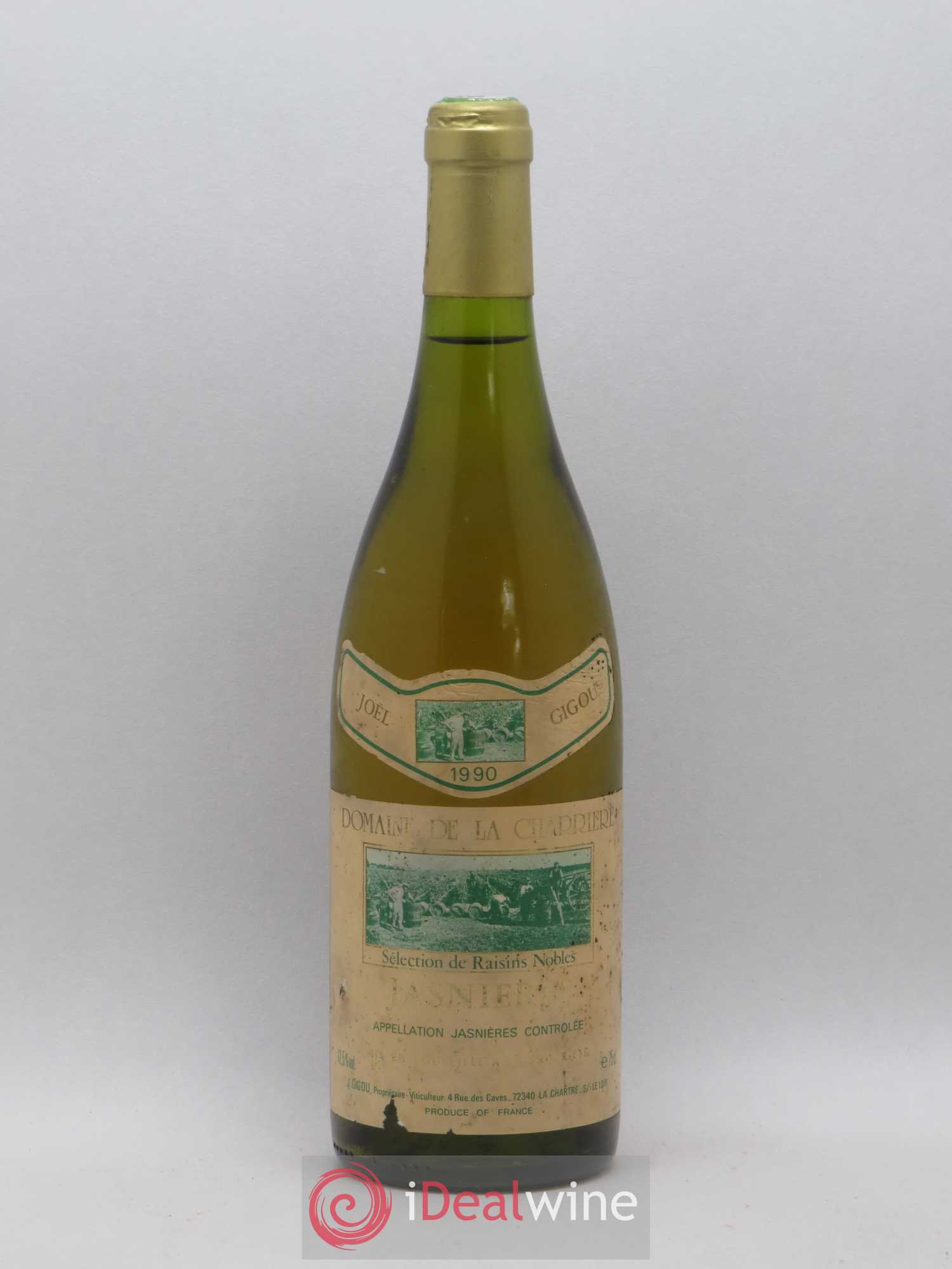 Jasnières Raisins nobles Domaine de la Charriere Gigou 1990 - Posten von 1 Flasche - 0