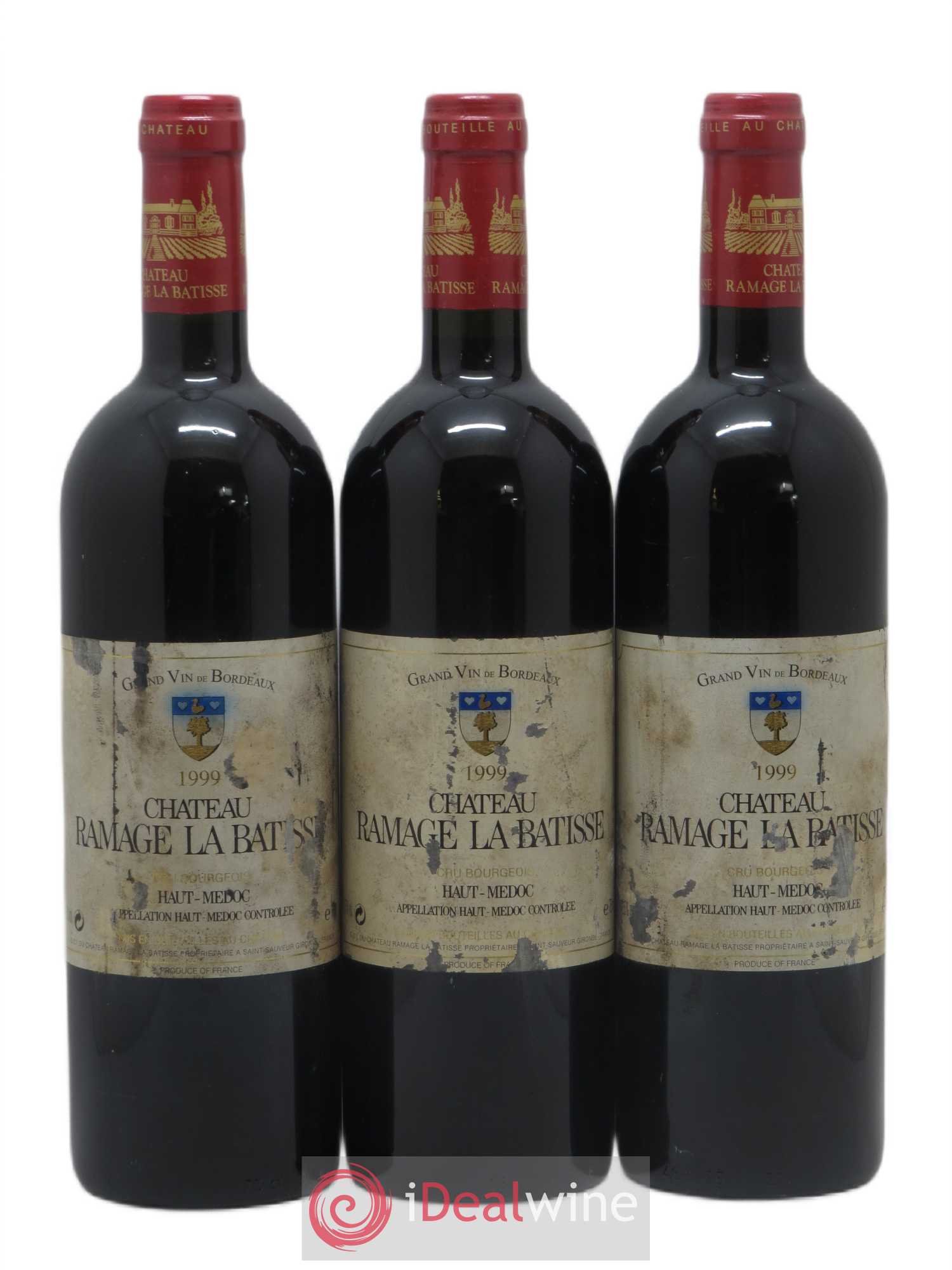 Château Ramage la Bâtisse Cru Bourgeois 1999 - Lot de 3 bouteilles - 0