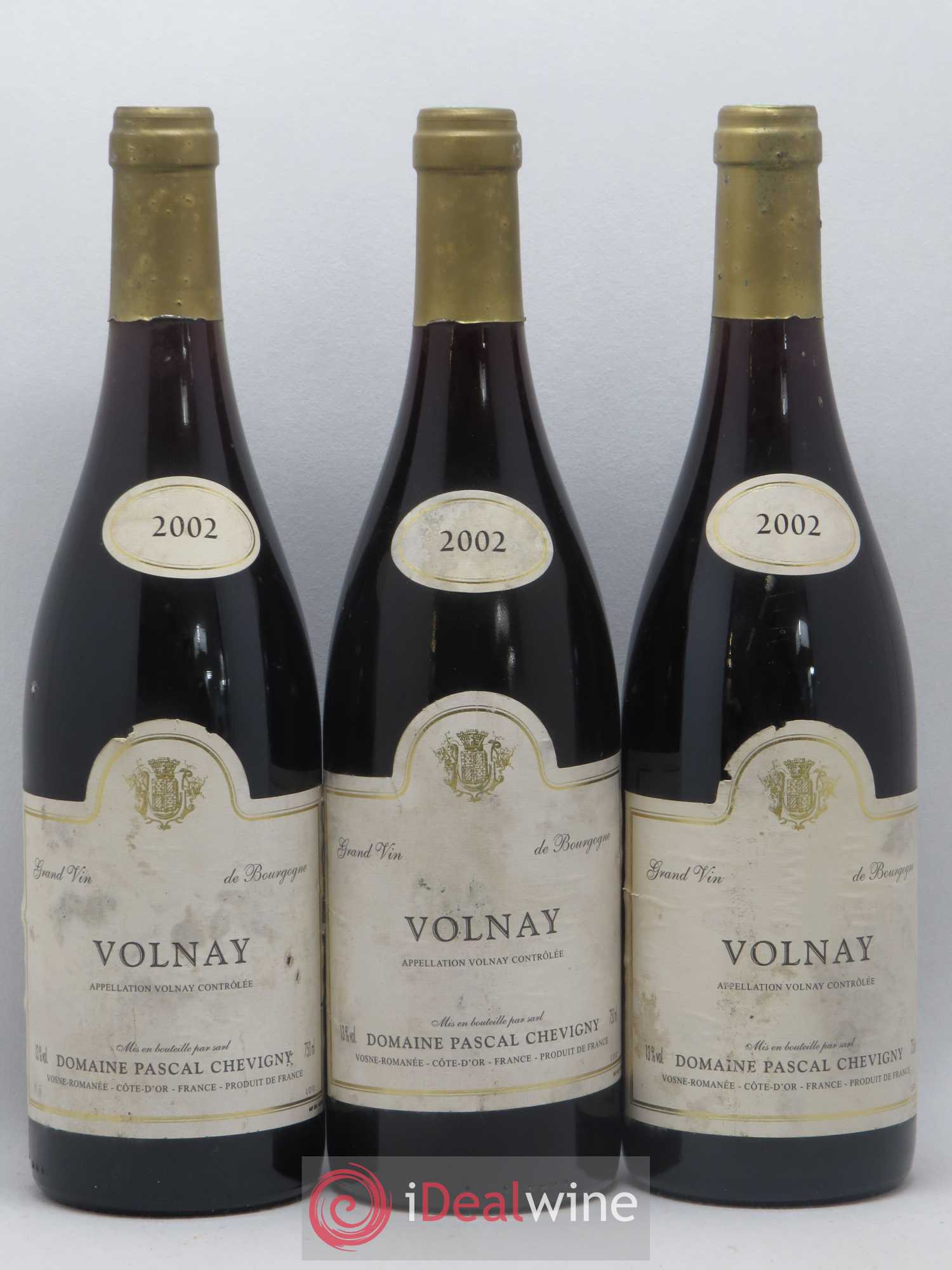 Volnay Domaine Chevigny 2002 - Lot de 3 bouteilles - 0