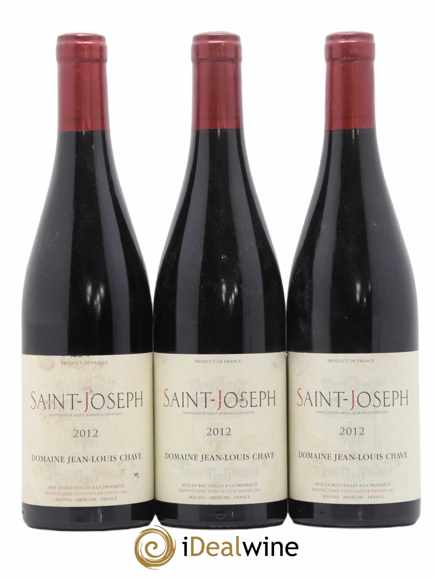 Saint-Joseph Jean-Louis Chave 2012 - Lot de 3 bouteilles - 0