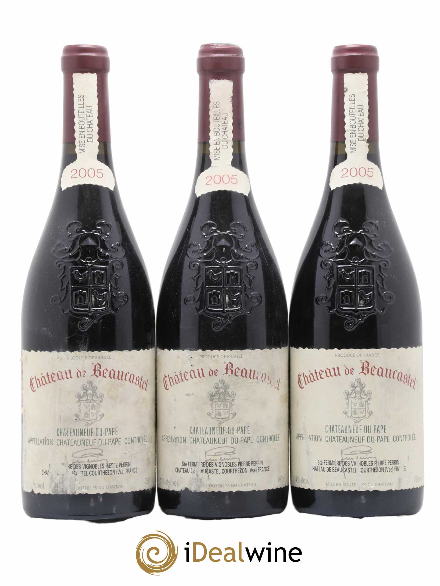 Châteauneuf-du-Pape Château de Beaucastel Famille Perrin 2005 - Lot de 3 bouteilles - 0