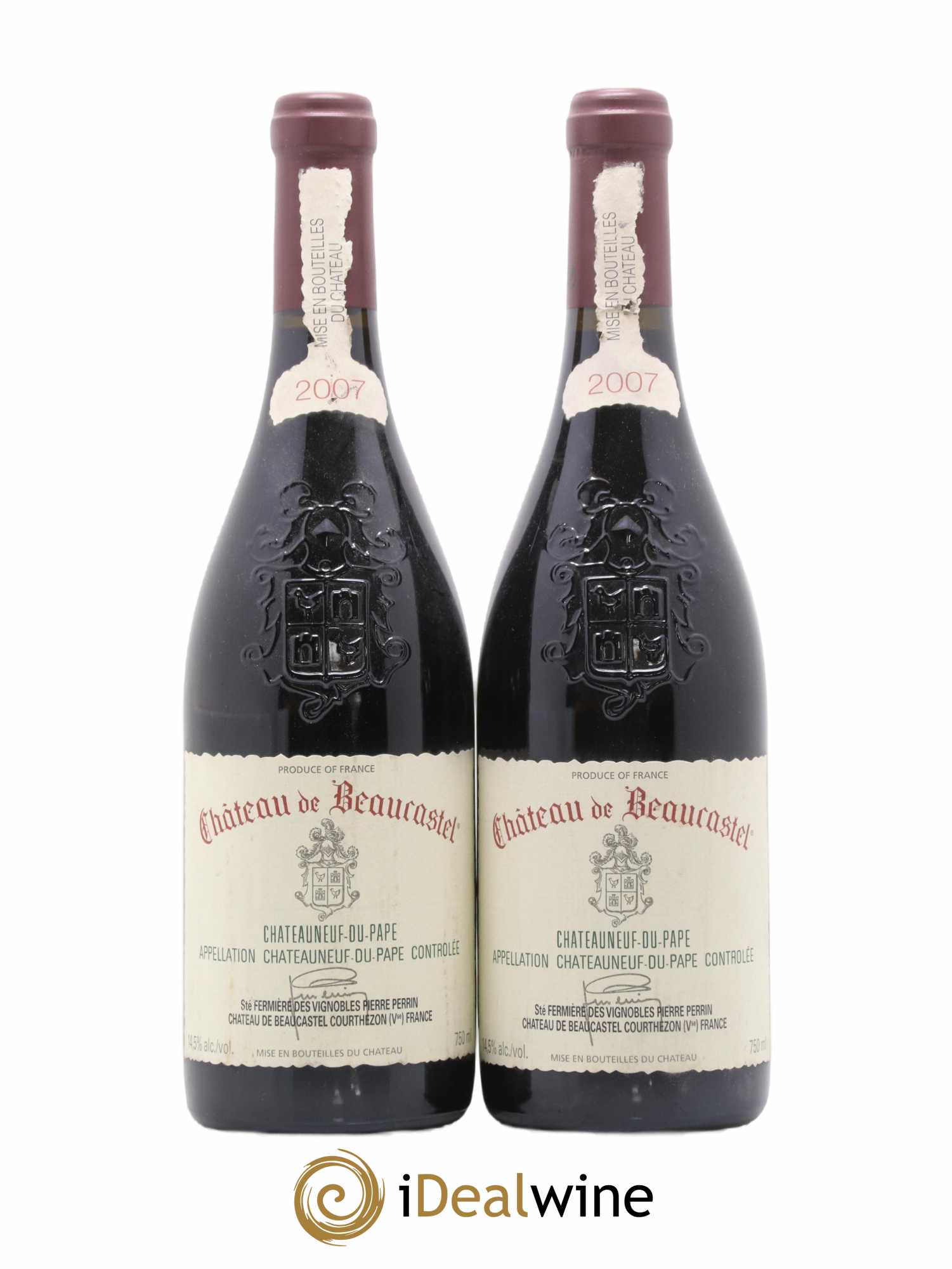 Châteauneuf-du-Pape Château de Beaucastel Famille Perrin 2007 - Lot de 2 bouteilles - 0