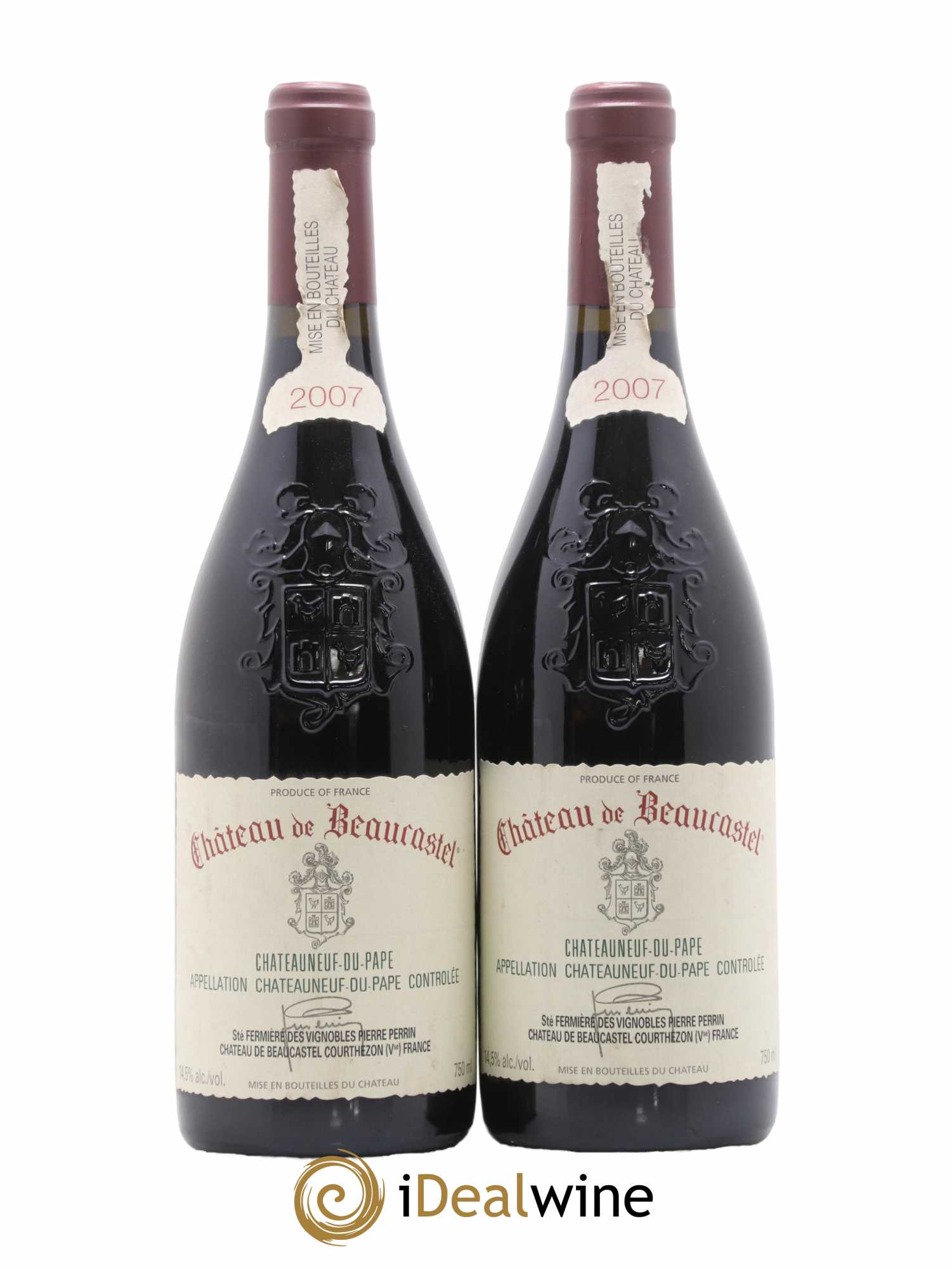 Châteauneuf-du-Pape Château de Beaucastel Famille Perrin 2007 - Lot de 2 bouteilles - 0
