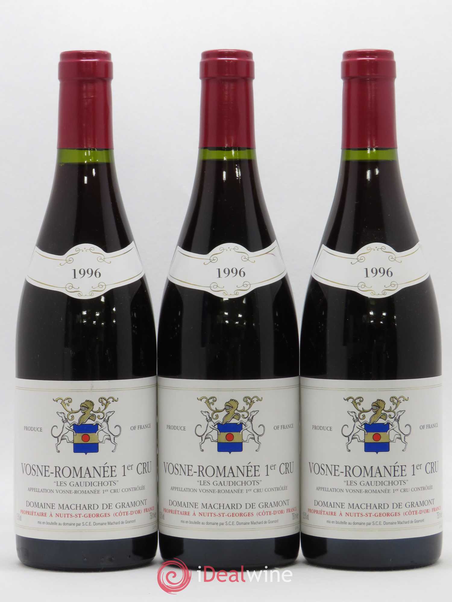 Vosne-Romanée 1er Cru Les Gaudichots Domaine Machard et Gramont 1996 - Posten von 3 Flaschen - 0