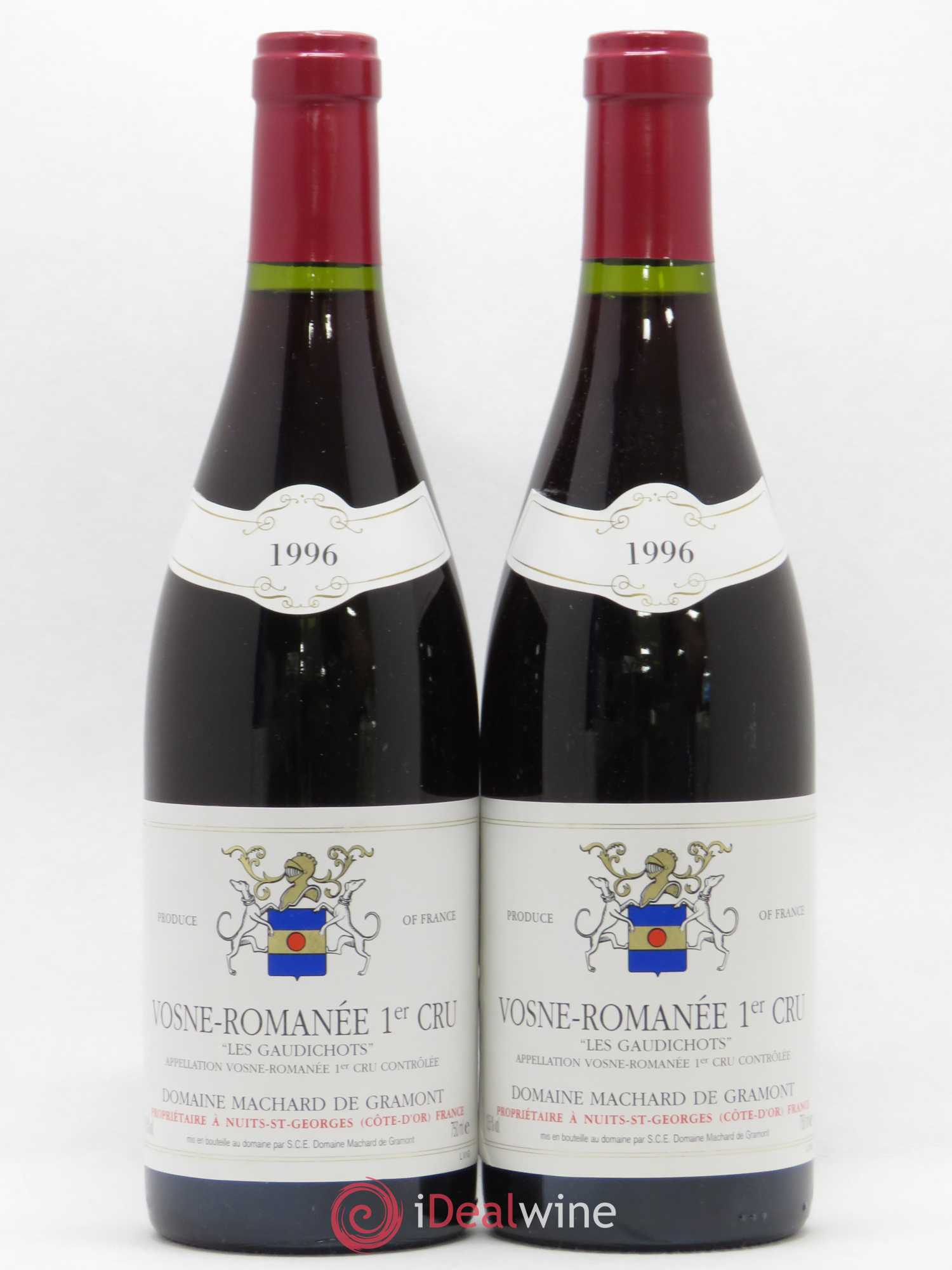 Vosne-Romanée 1er Cru Les Gaudichots Domaine Machard et Gramont 1996 - Posten von 2 Flaschen - 0