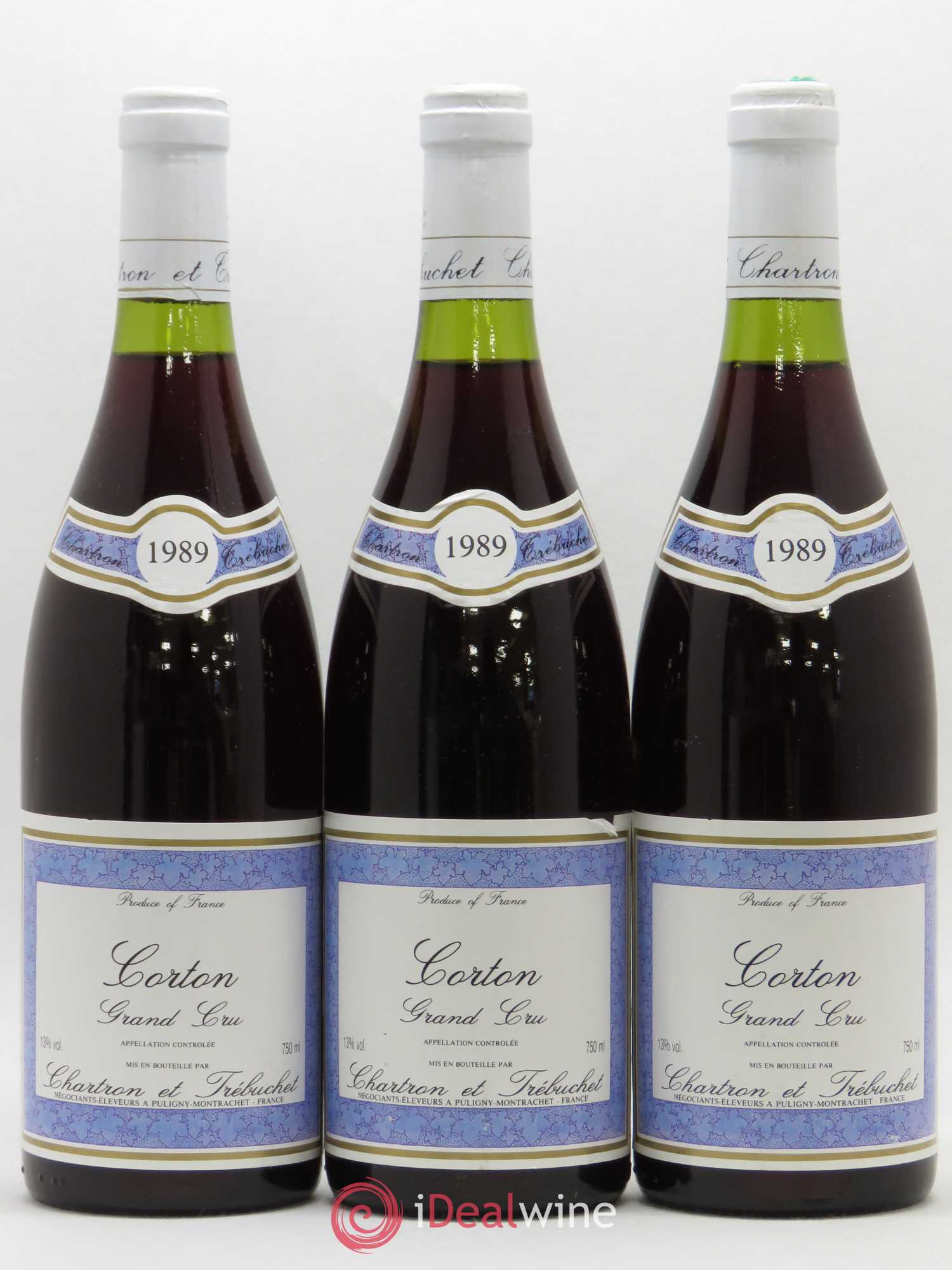 Corton Grand Cru Chartron et Trébuchet 1989 - Lot de 3 bouteilles - 0