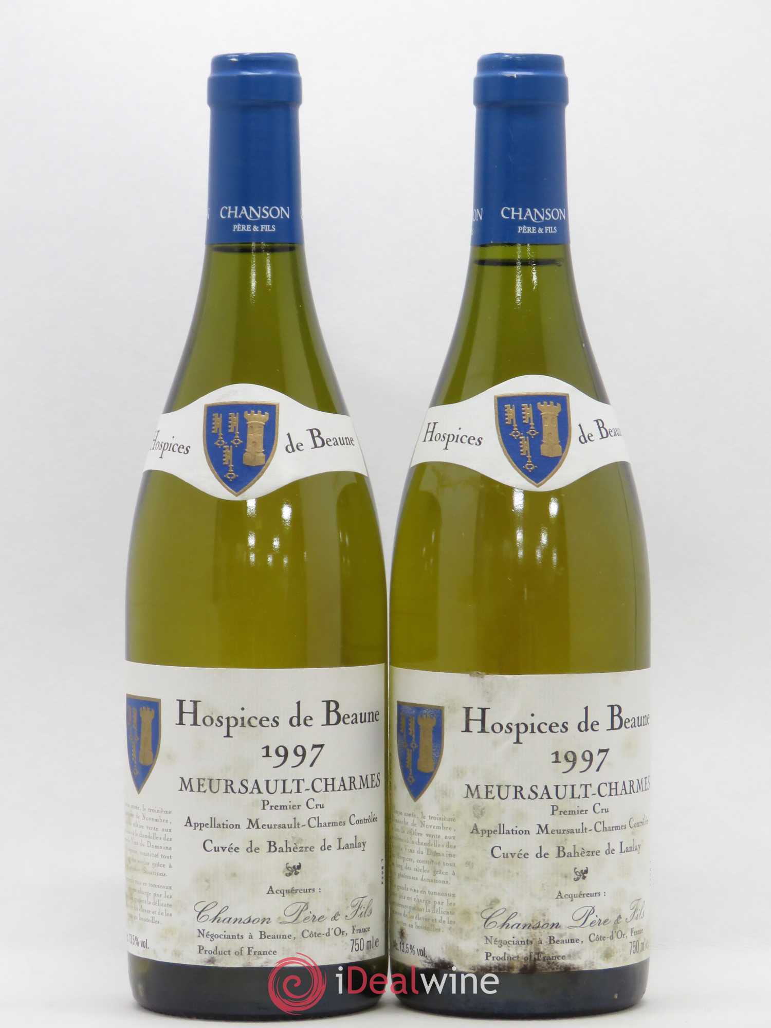 Meursault 1er Cru Cuvée Bahezre Lanlay Hospices de Beaune Charmes Chanson 1997 - Posten von 2 Flaschen - 0