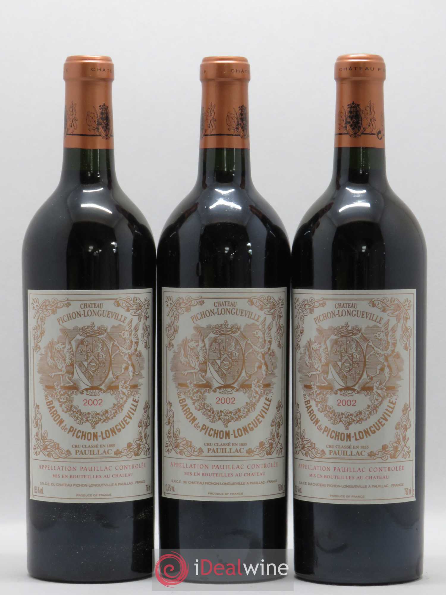Pichon Longueville Baron 2ème Grand Cru Classé 2002 - Lot de 6 bouteilles - 1
