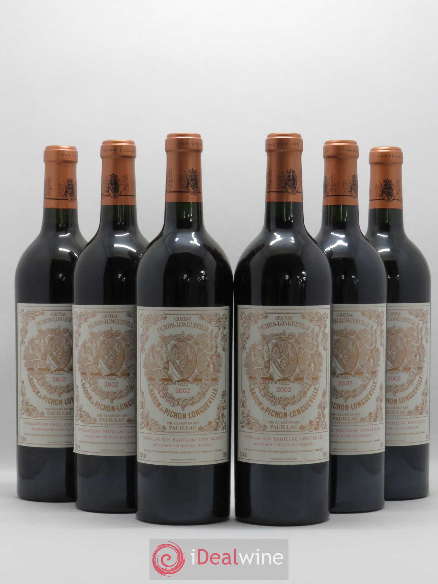 Pichon Longueville Baron 2ème Grand Cru Classé 2002 - Lot de 6 bouteilles - 0