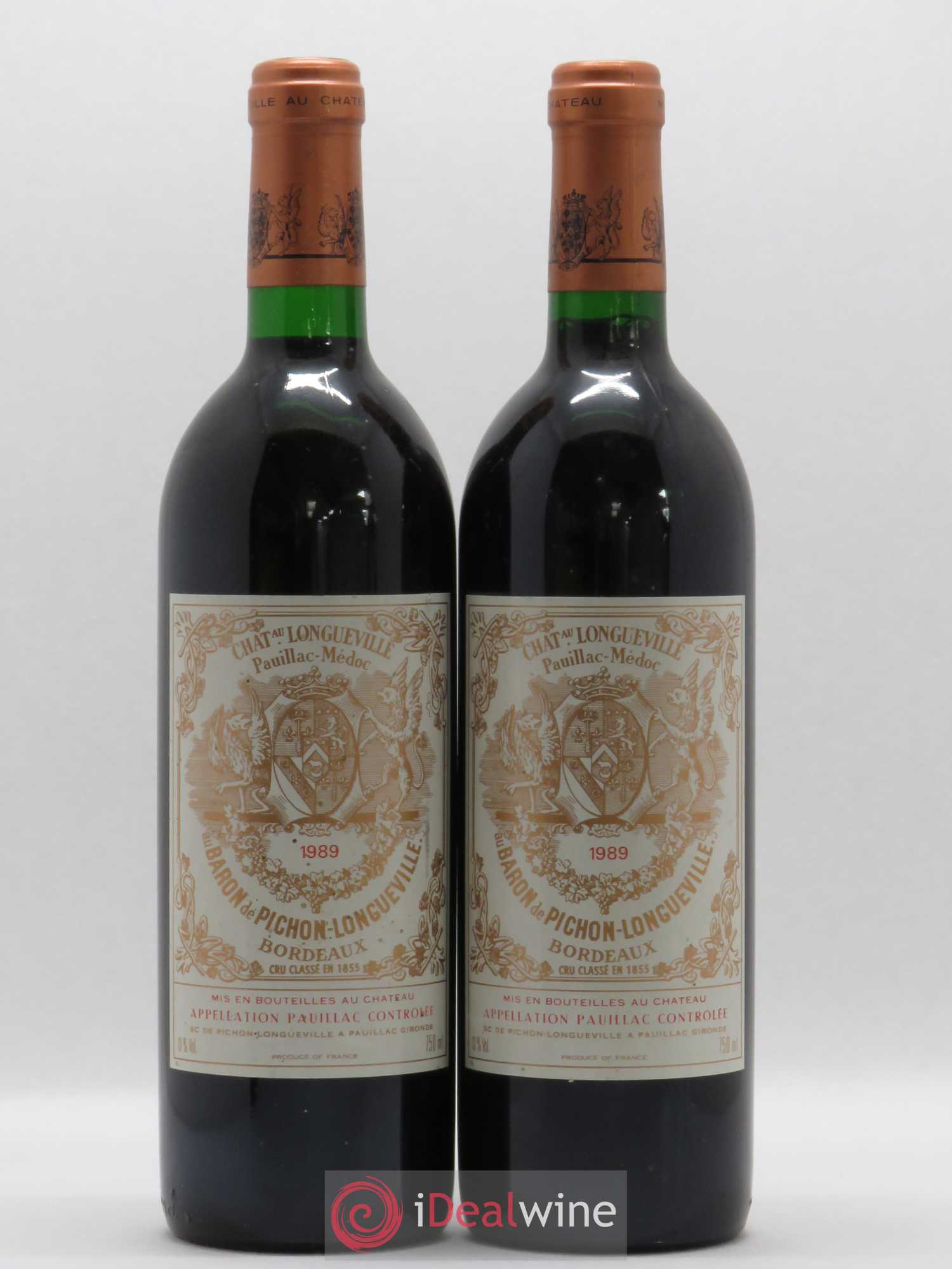 Pichon Longueville Baron 2ème Grand Cru Classé 1989 - Lot de 2 bouteilles - 0