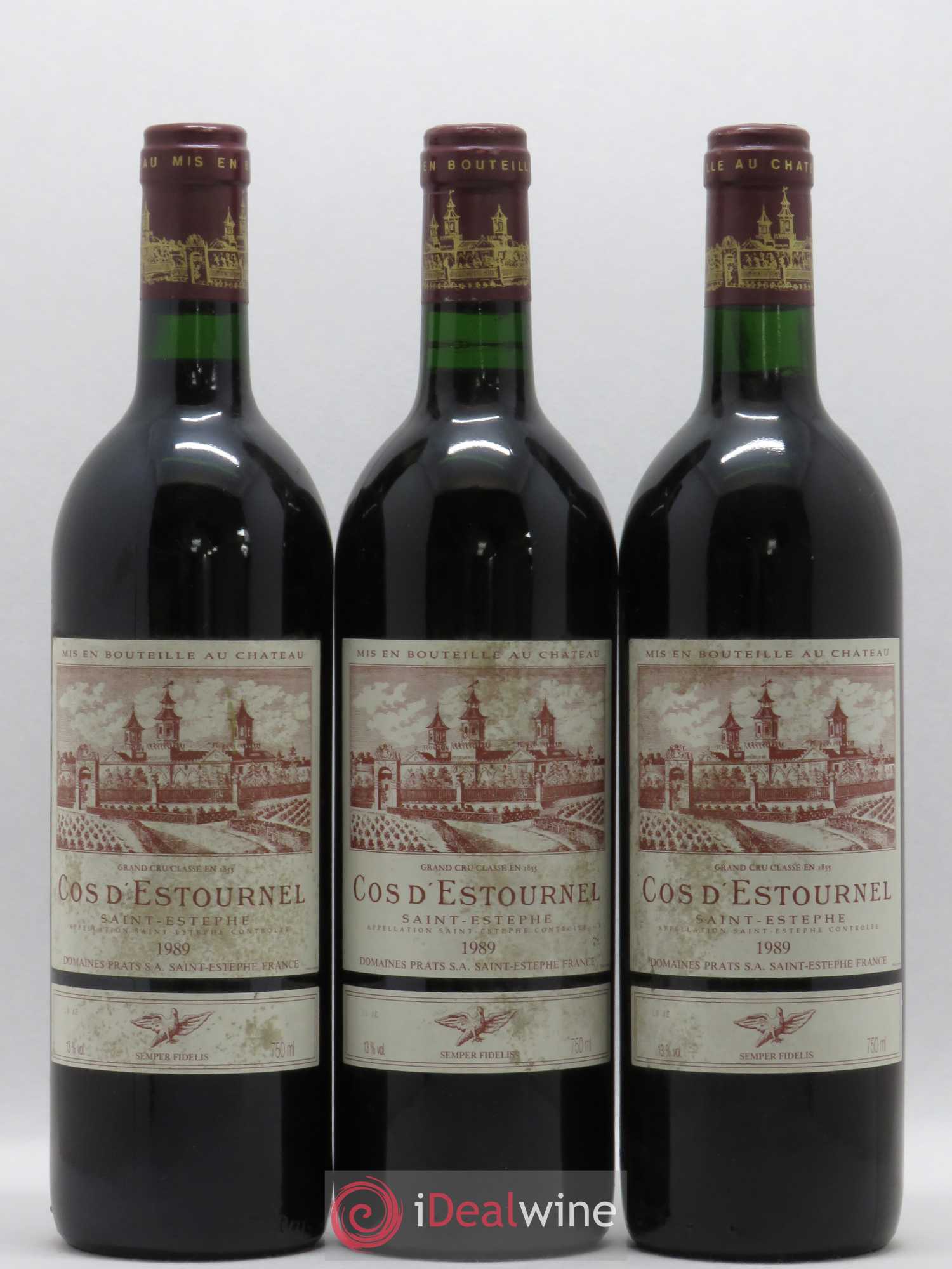 Cos d'Estournel 2ème Grand Cru Classé 1989 - Lot de 3 bouteilles - 0