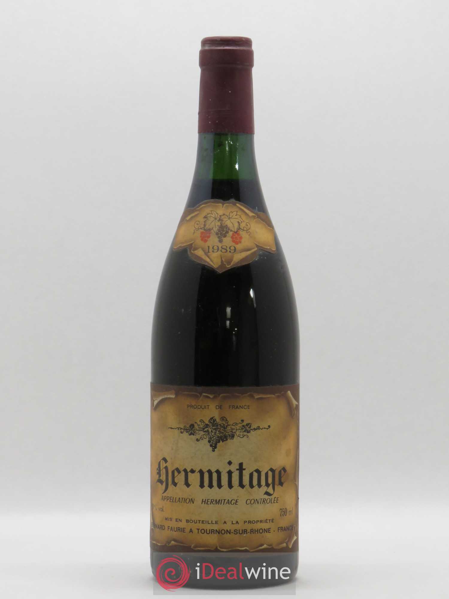 Hermitage Faurie 1989 - Lot de 1 bouteille - 0
