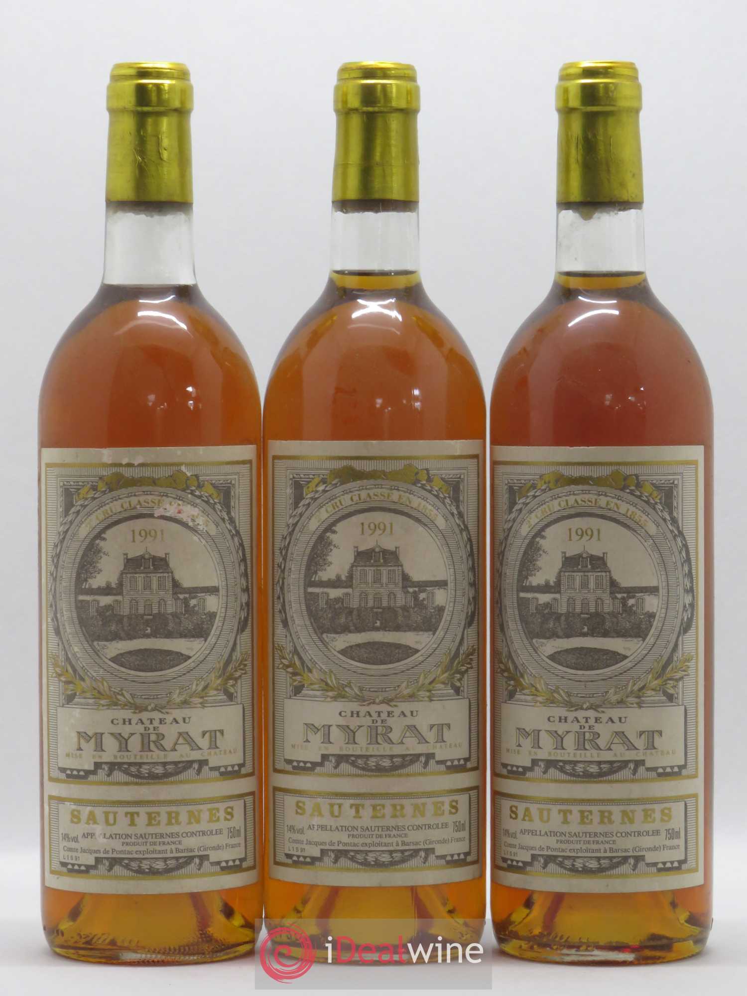 Château de Myrat 2ème Grand Cru Classé 1991 - Lotto di 6 bottiglie - 1