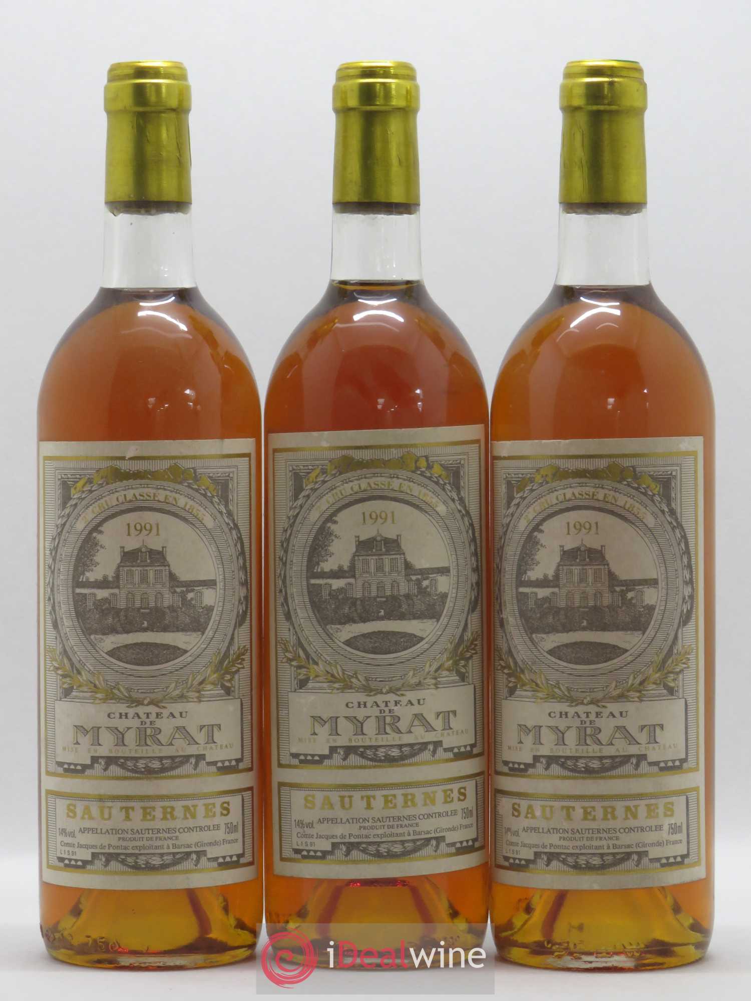 Château de Myrat 2ème Grand Cru Classé 1991 - Lotto di 6 bottiglie - 2