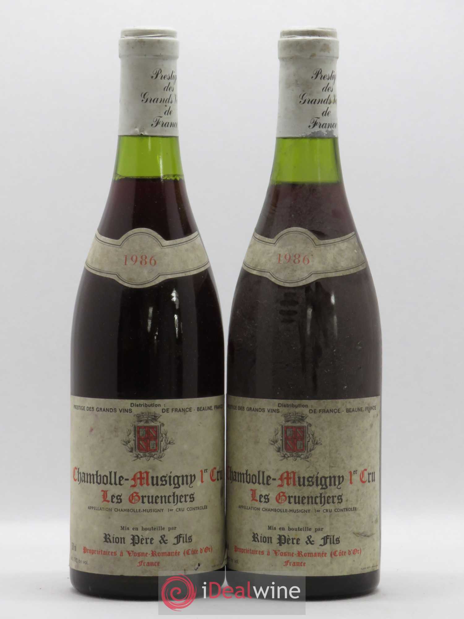 Chambolle-Musigny 1er Cru Les Gruenchers Rion Père et Fils 1986 - Posten von 2 Flaschen - 0