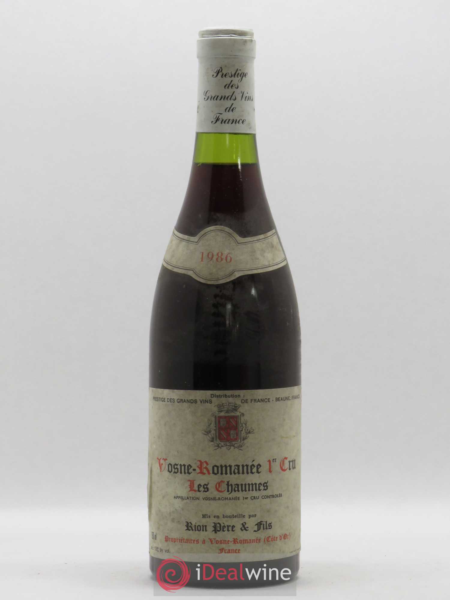 Vosne-Romanée 1er Cru Les Chaumes Rion 1986 - Lot de 1 bouteille - 0