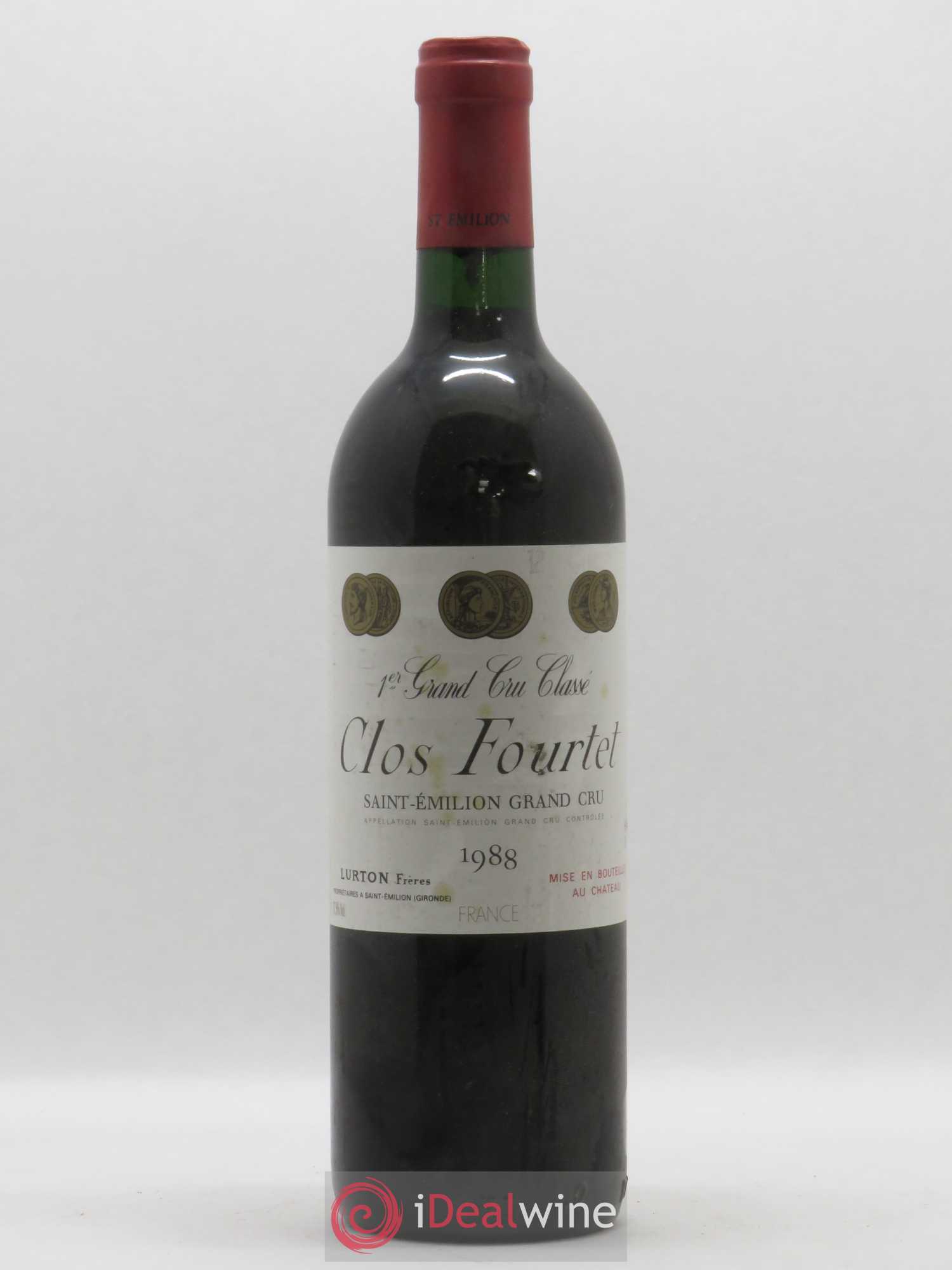 Clos Fourtet 1er Grand Cru Classé B 1988 - Lot de 1 bouteille - 0