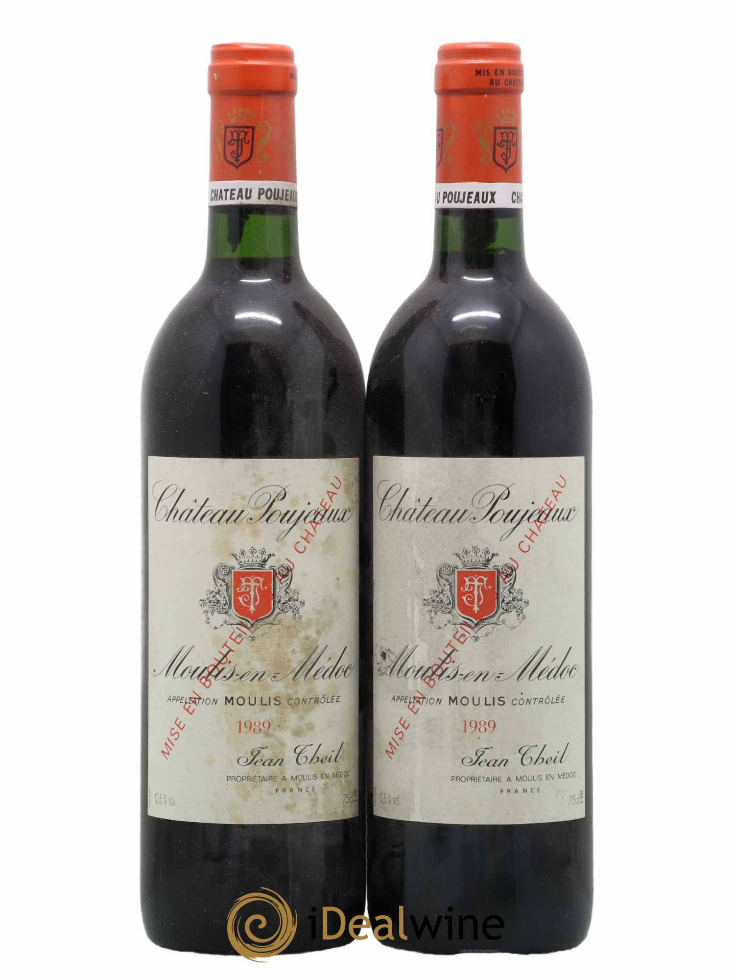 Château Poujeaux 1989 - Lot de 2 bouteilles - 0