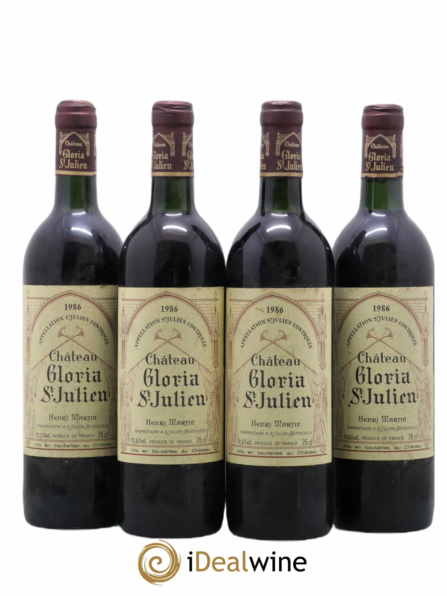 Château Gloria 1986 - Lot de 4 bouteilles - 0