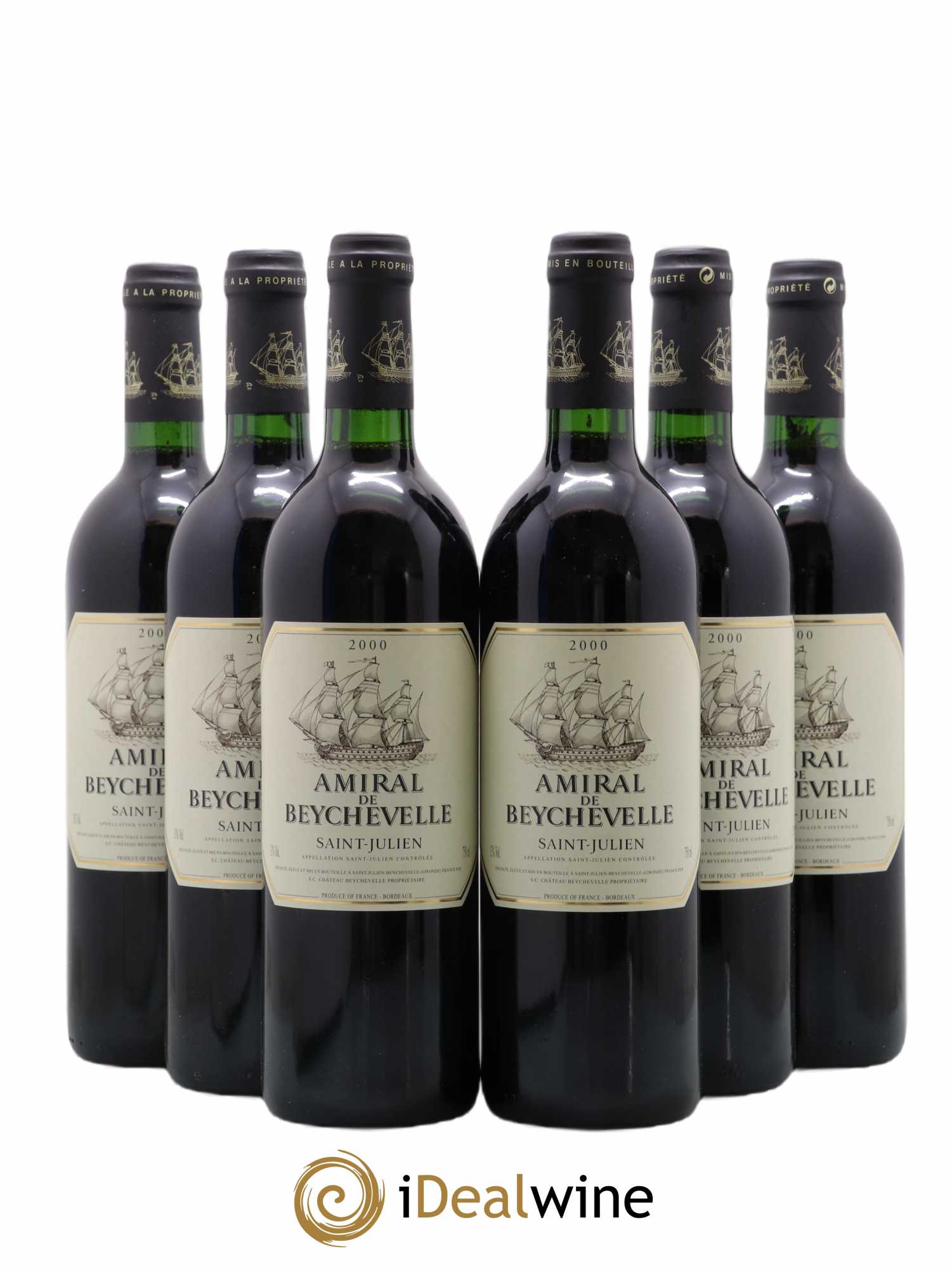 Amiral de Beychevelle Second Vin 2000 - Lot de 6 bouteilles - 0