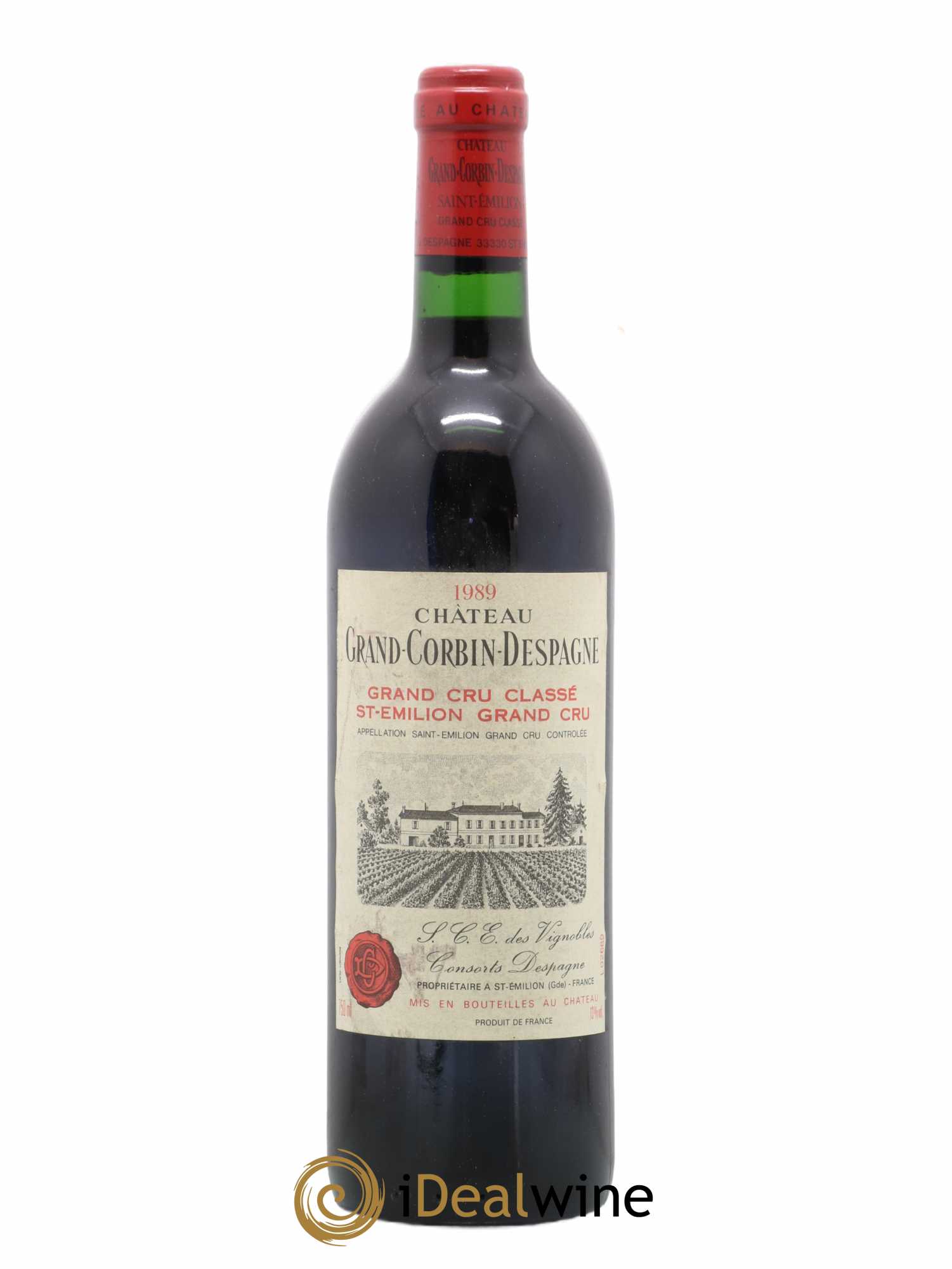 Château Grand Corbin Despagne Grand Cru Classé 1989 - Lot de 1 bouteille - 0