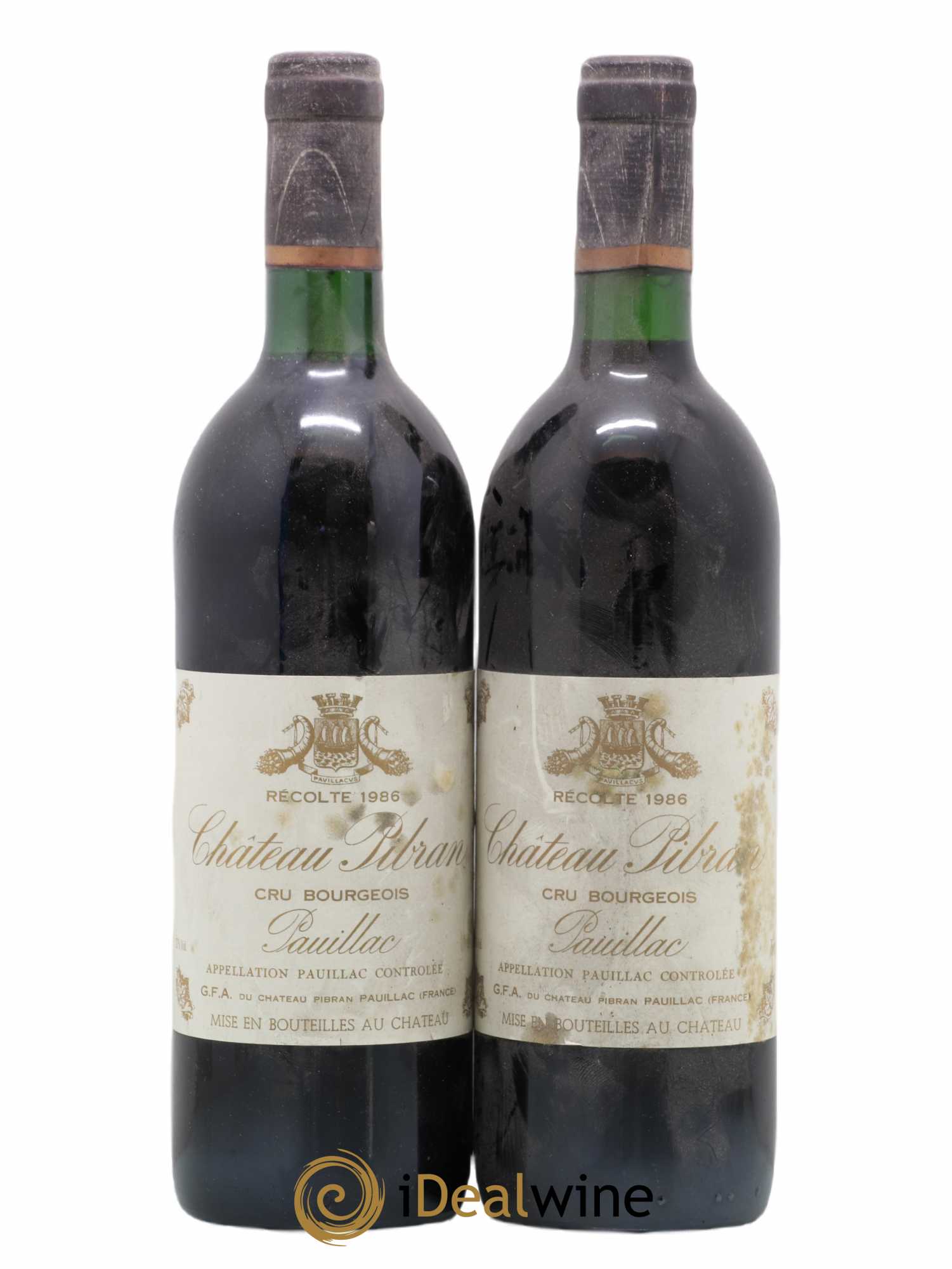 Château Pibran 1986 - Lot de 2 bouteilles - 0
