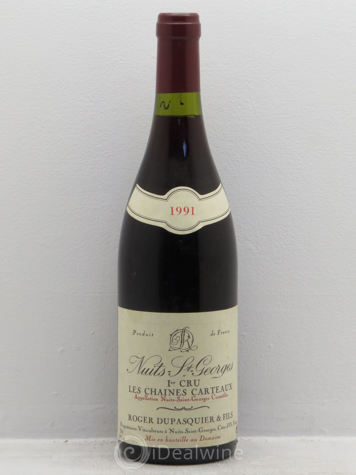 Nuits-Saint-Georges 1er Cru Les Chênes Carteaux - Roger Dupasquier 1991 - Posten von 1 Flasche - 0