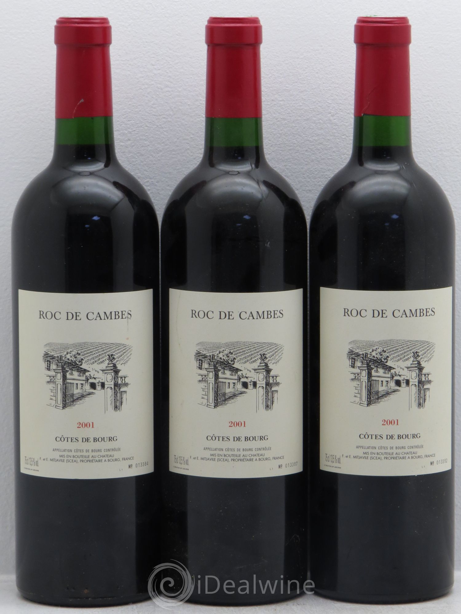 Roc de Cambes 2001 - Lot of 3 bottles - 0