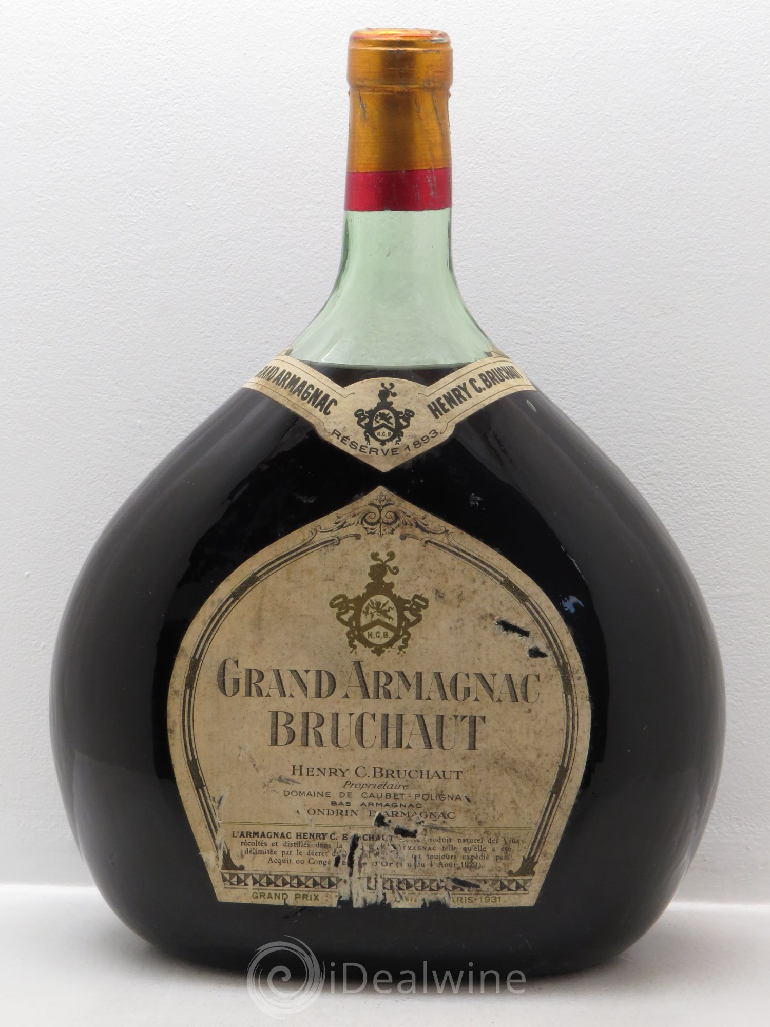 Armagnac Grand Armagnac Bruchaut Henry C.Bruchaut Domaine de Caubet Polignac Reserve 1893 - Posten von 1 Doppel-Magnum - 0