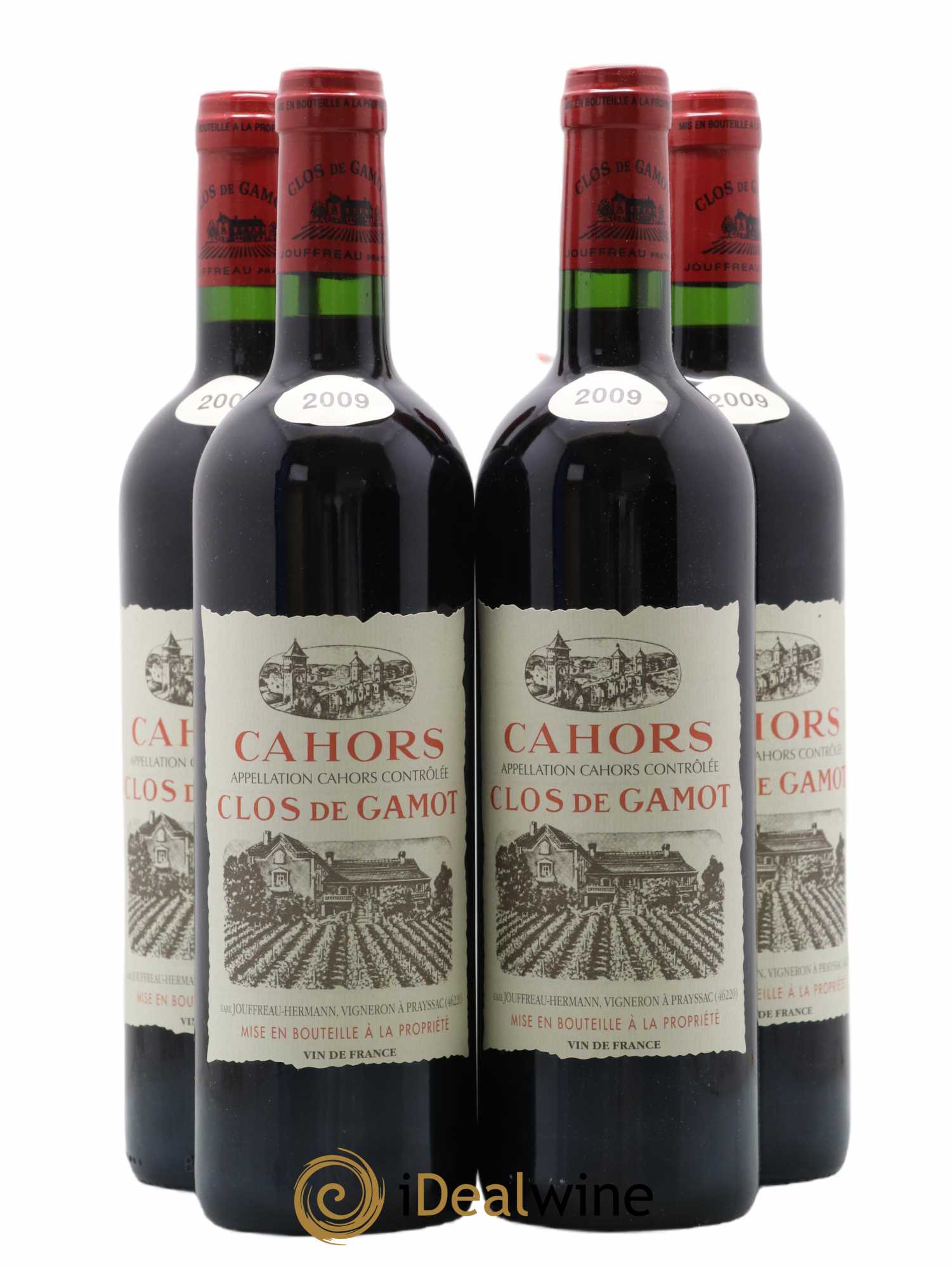 Cahors Clos de Gamot famille Jouffreau 2009 - Lot de 4 bouteilles - 0